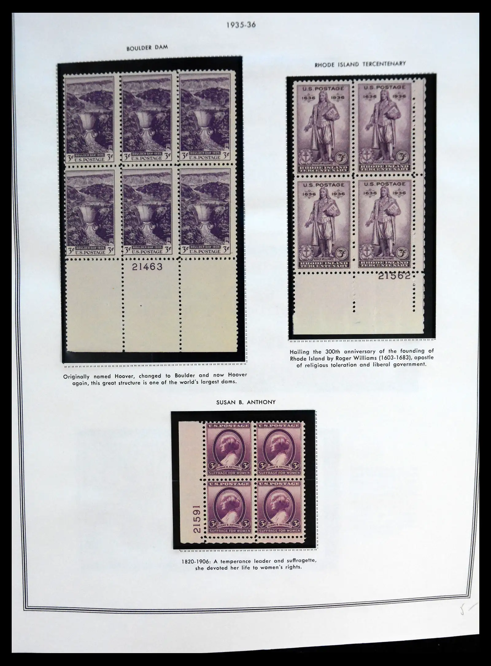 41267 0036 - Postzegelverzameling 41267 USA plate block collectie 1925-1985.