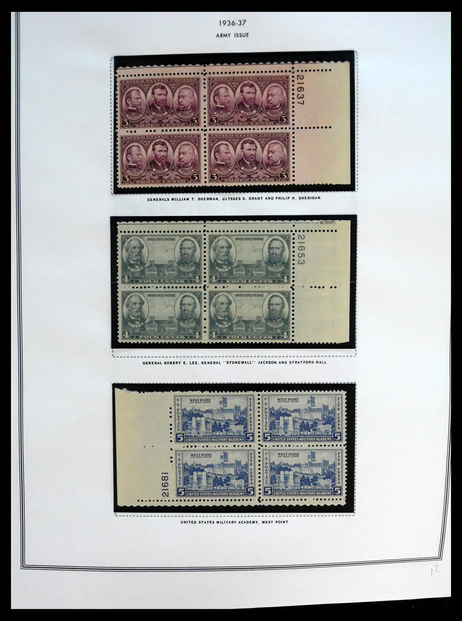 41267 0039 - Postzegelverzameling 41267 USA plate block collectie 1925-1985.
