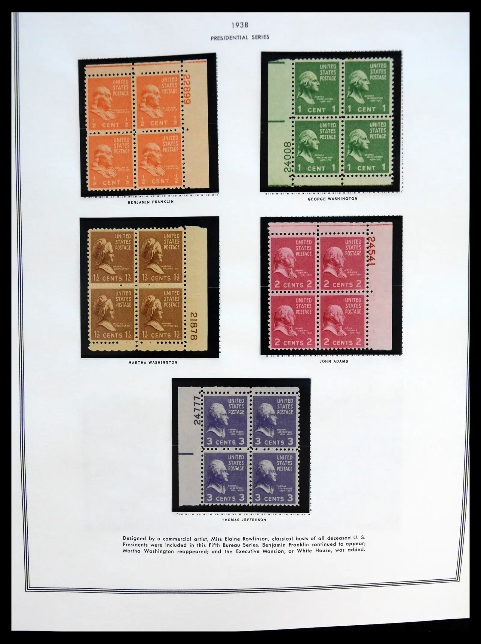 41267 0047 - Postzegelverzameling 41267 USA plate block collectie 1925-1985.