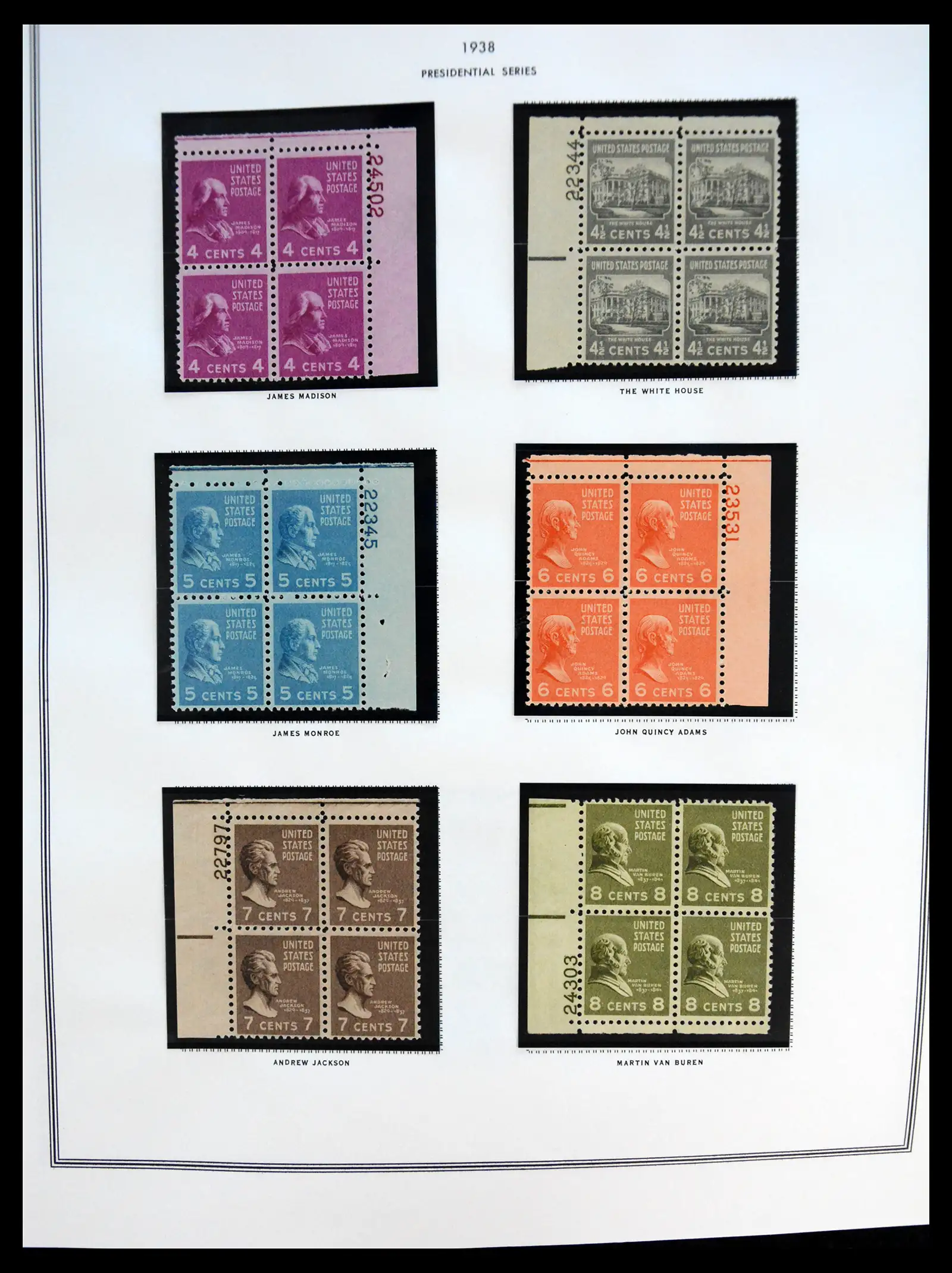 41267 0048 - Postzegelverzameling 41267 USA plate block collectie 1925-1985.
