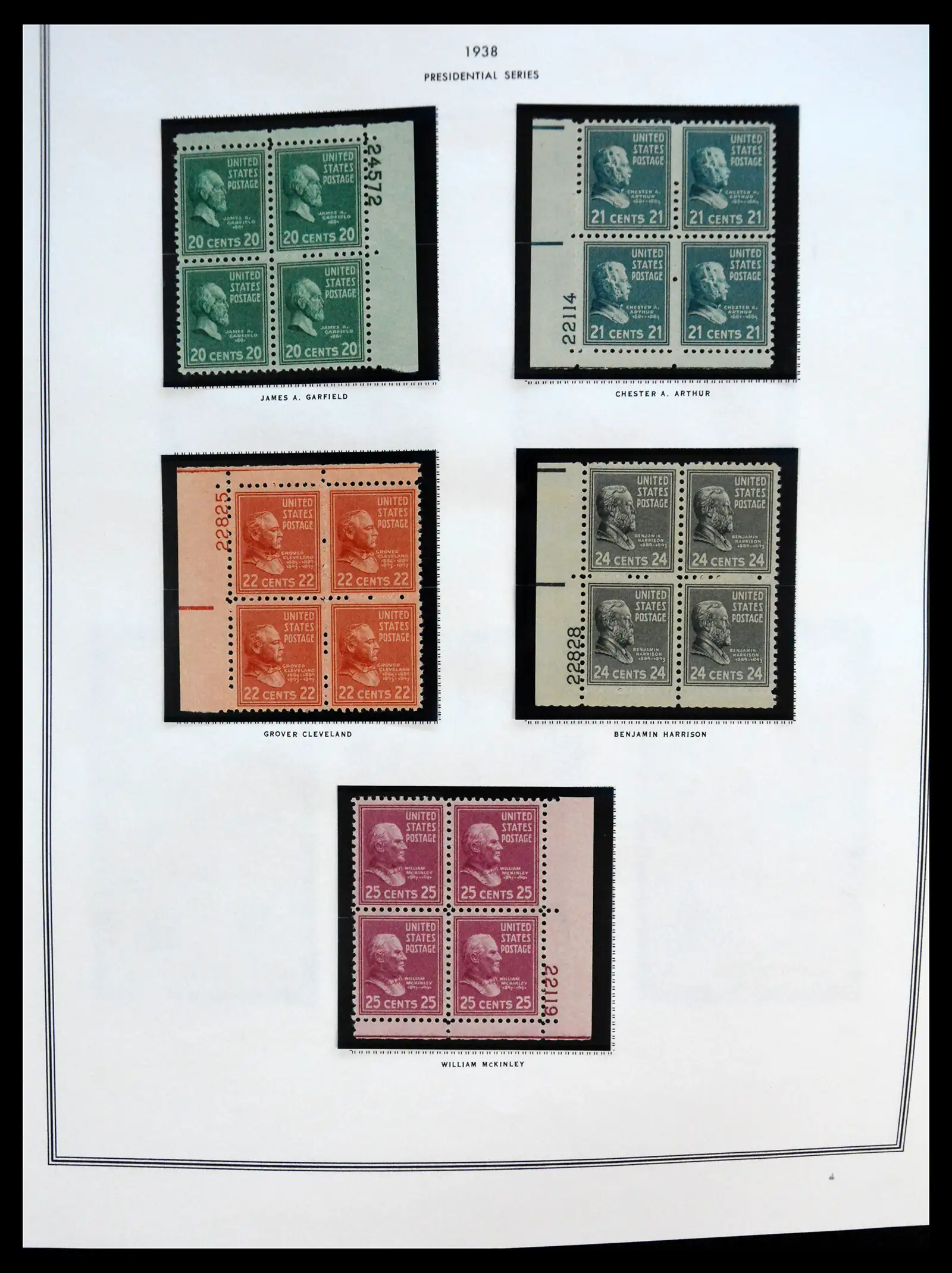 41267 0051 - Postzegelverzameling 41267 USA plate block collectie 1925-1985.