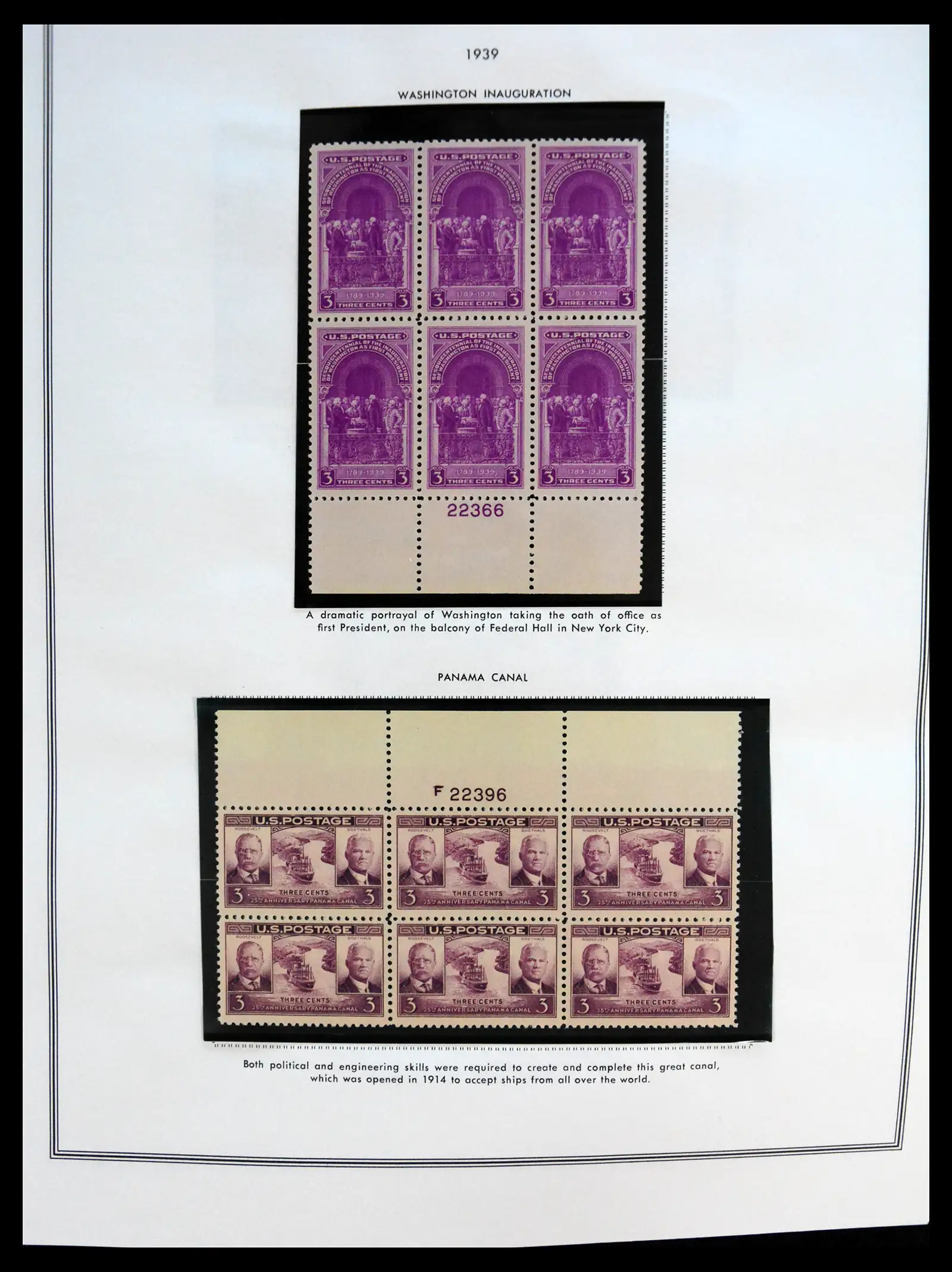 41267 0055 - Postzegelverzameling 41267 USA plate block collectie 1925-1985.