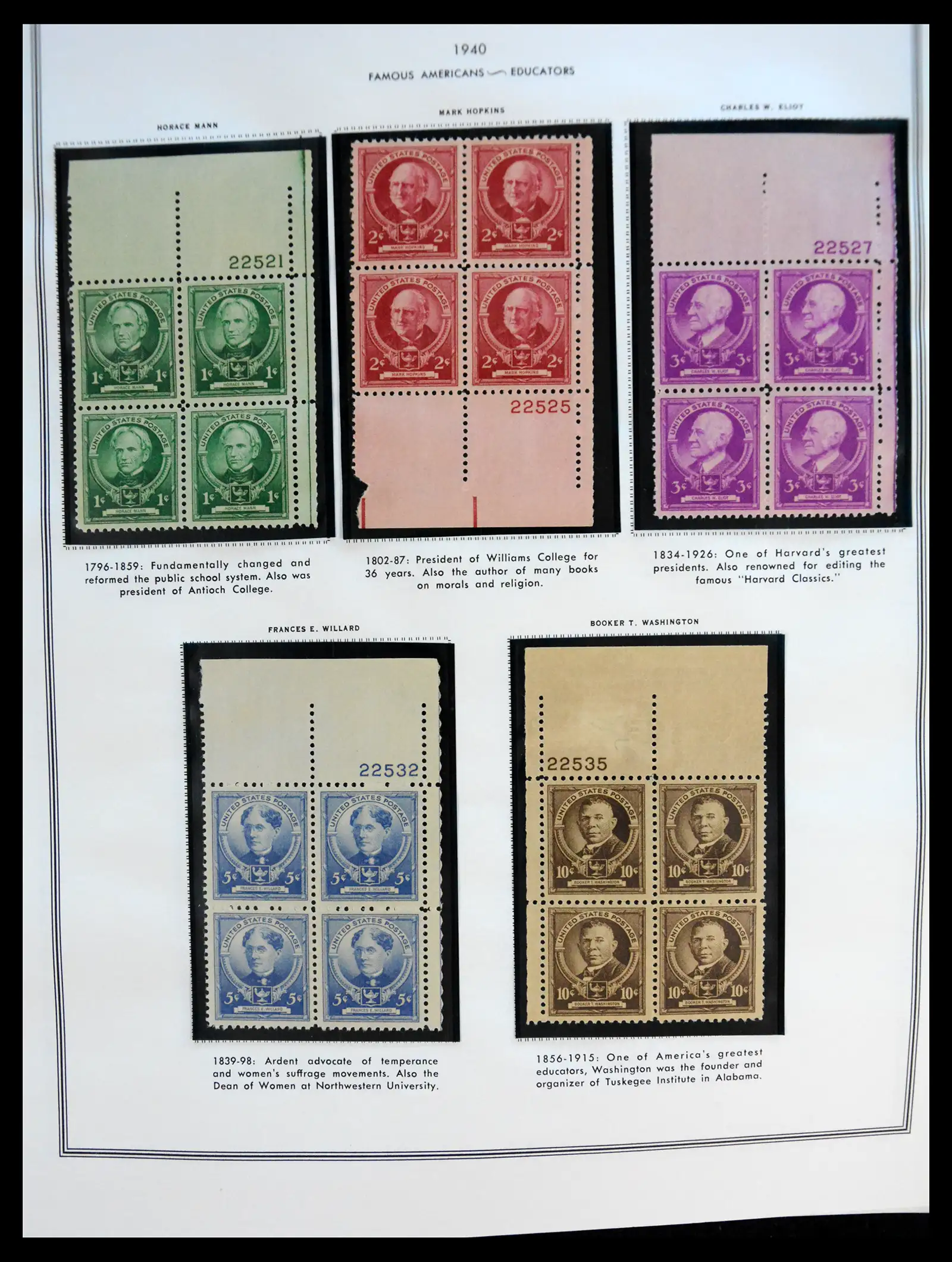 41267 0059 - Postzegelverzameling 41267 USA plate block collectie 1925-1985.