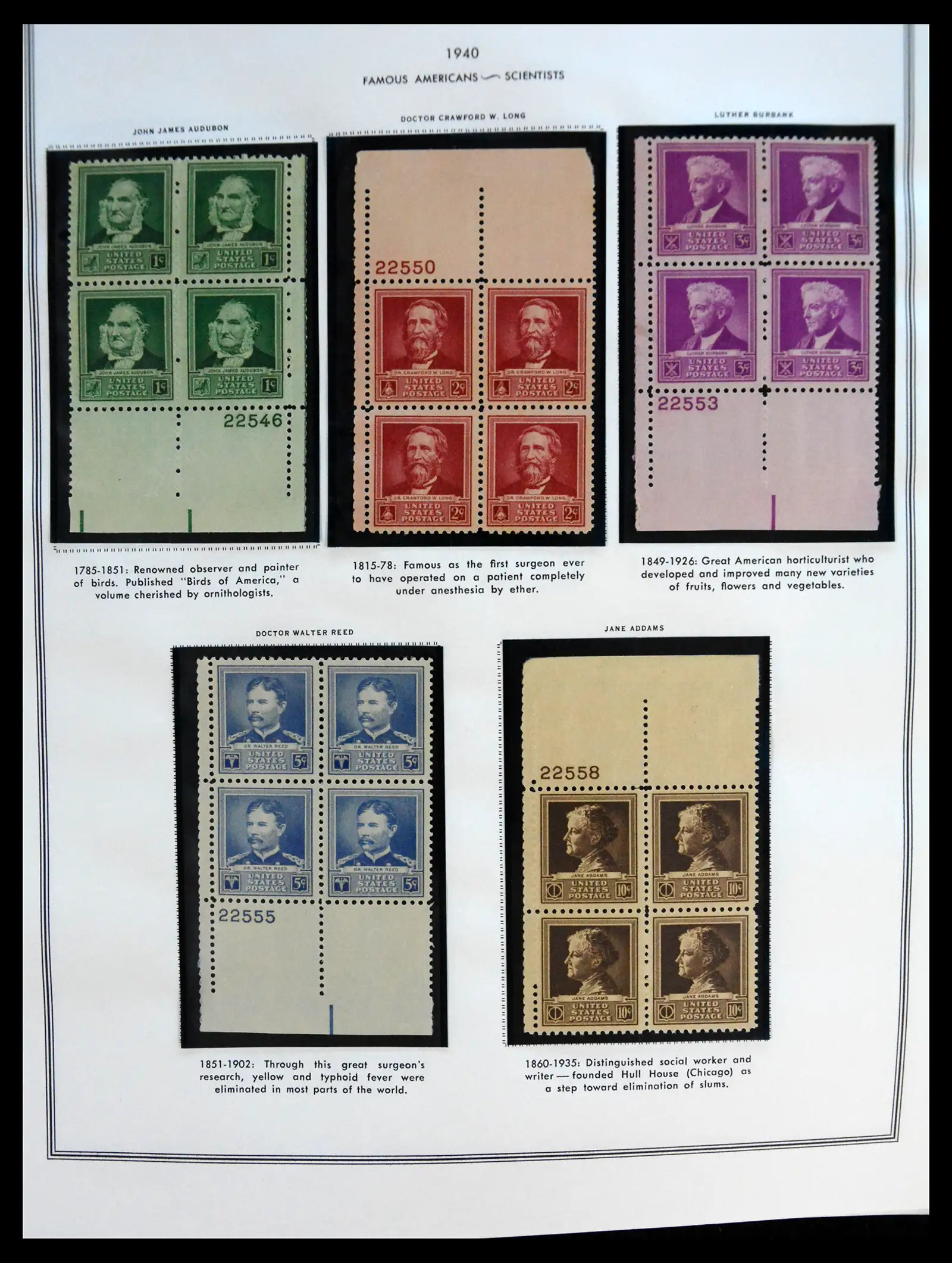 41267 0060 - Postzegelverzameling 41267 USA plate block collectie 1925-1985.