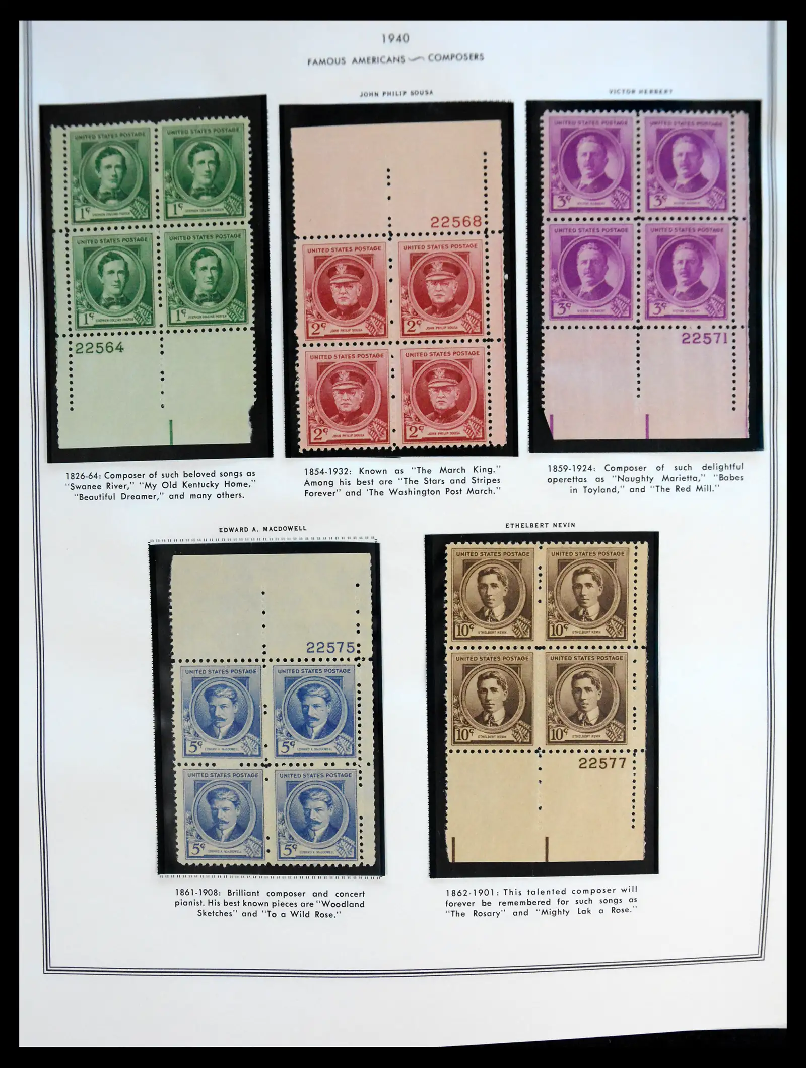41267 0061 - Postzegelverzameling 41267 USA plate block collectie 1925-1985.