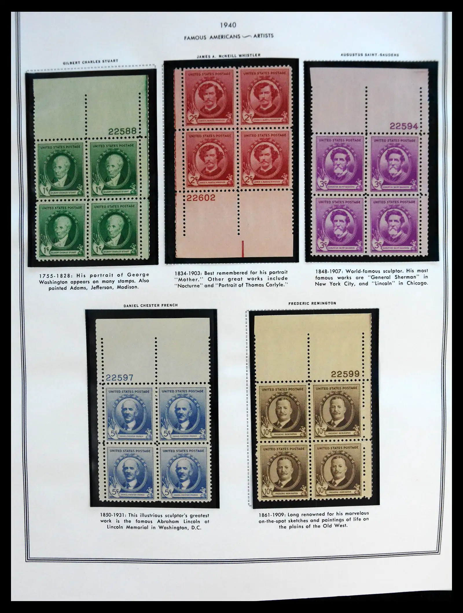 41267 0062 - Postzegelverzameling 41267 USA plate block collectie 1925-1985.