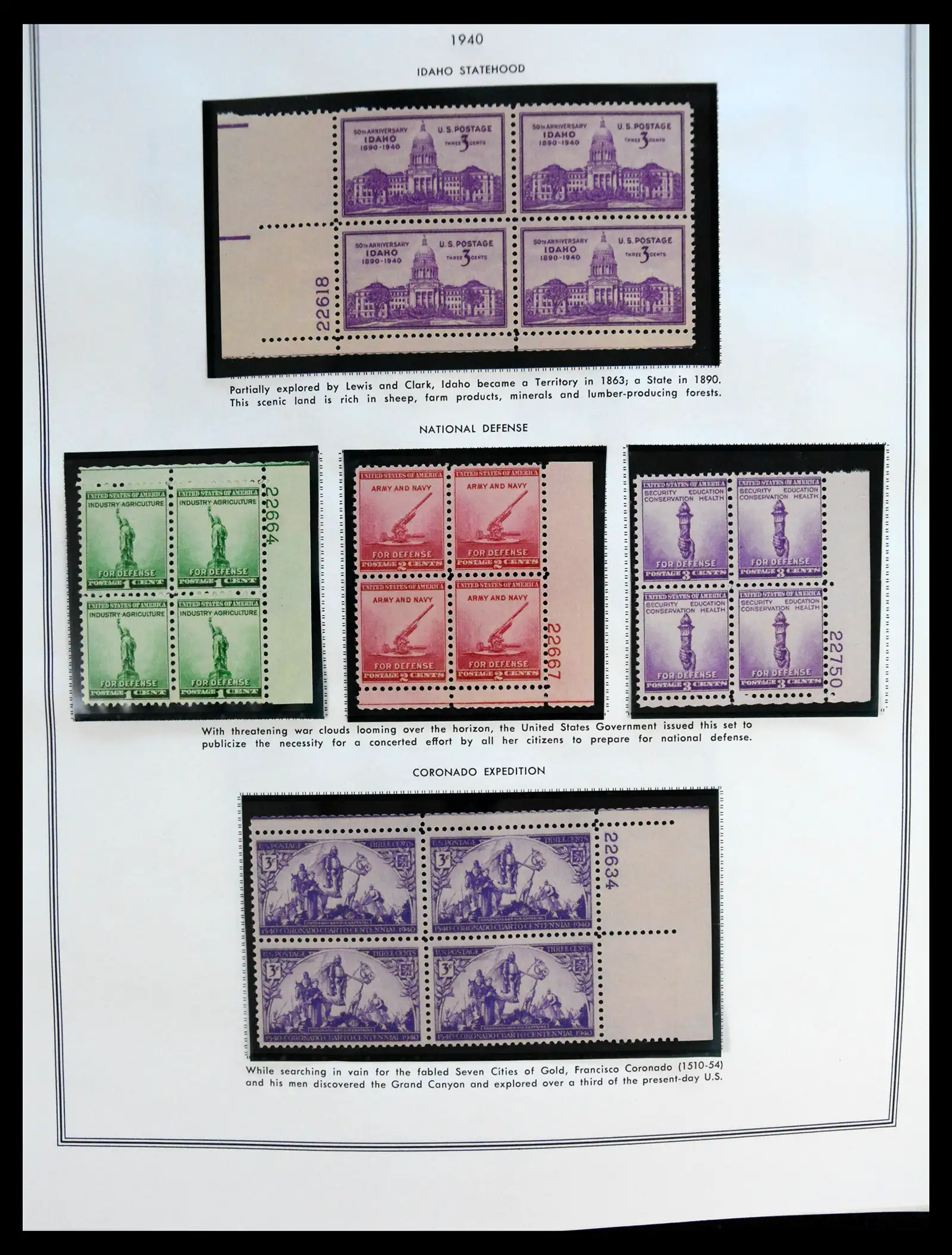 41267 0065 - Postzegelverzameling 41267 USA plate block collectie 1925-1985.