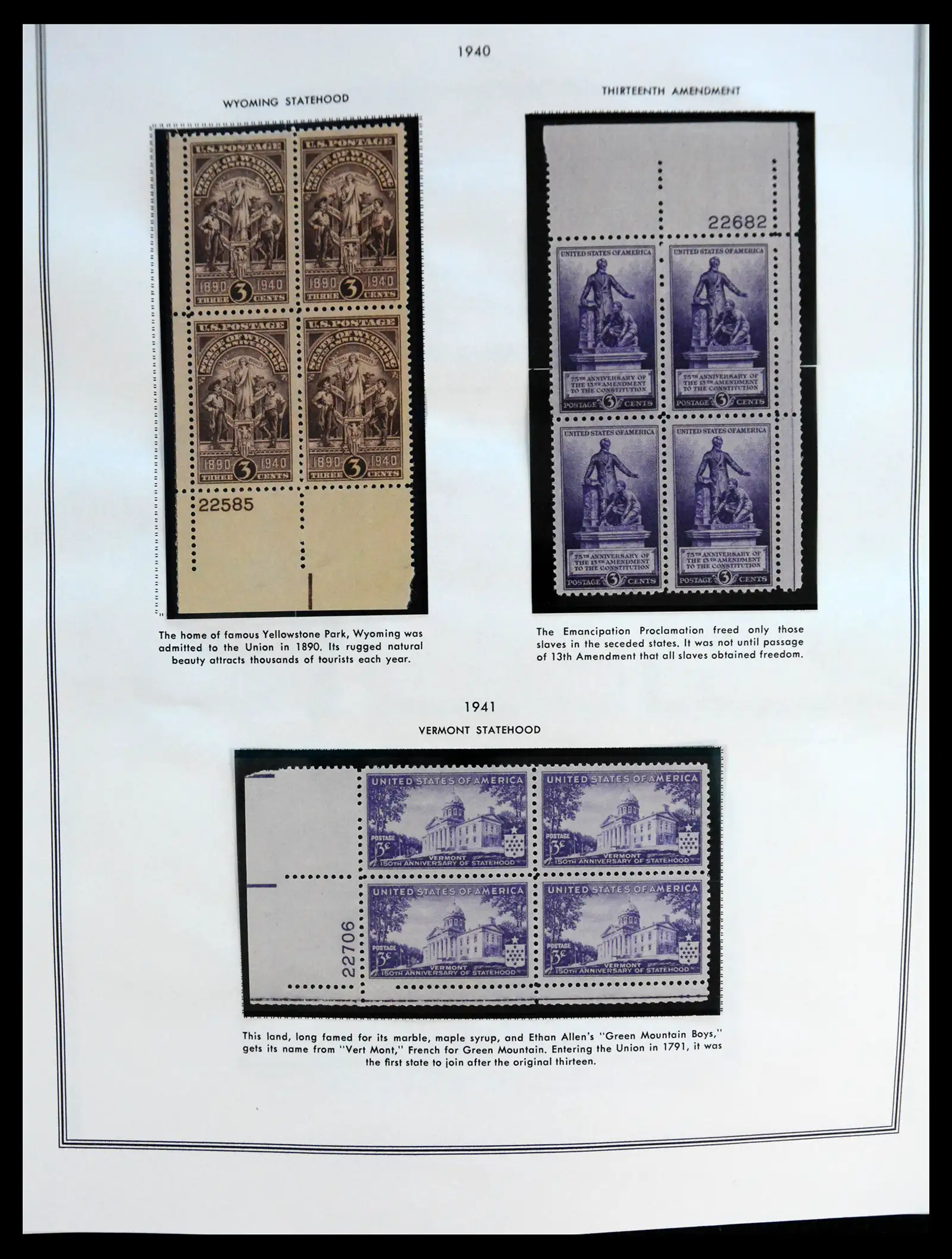 41267 0066 - Postzegelverzameling 41267 USA plate block collectie 1925-1985.