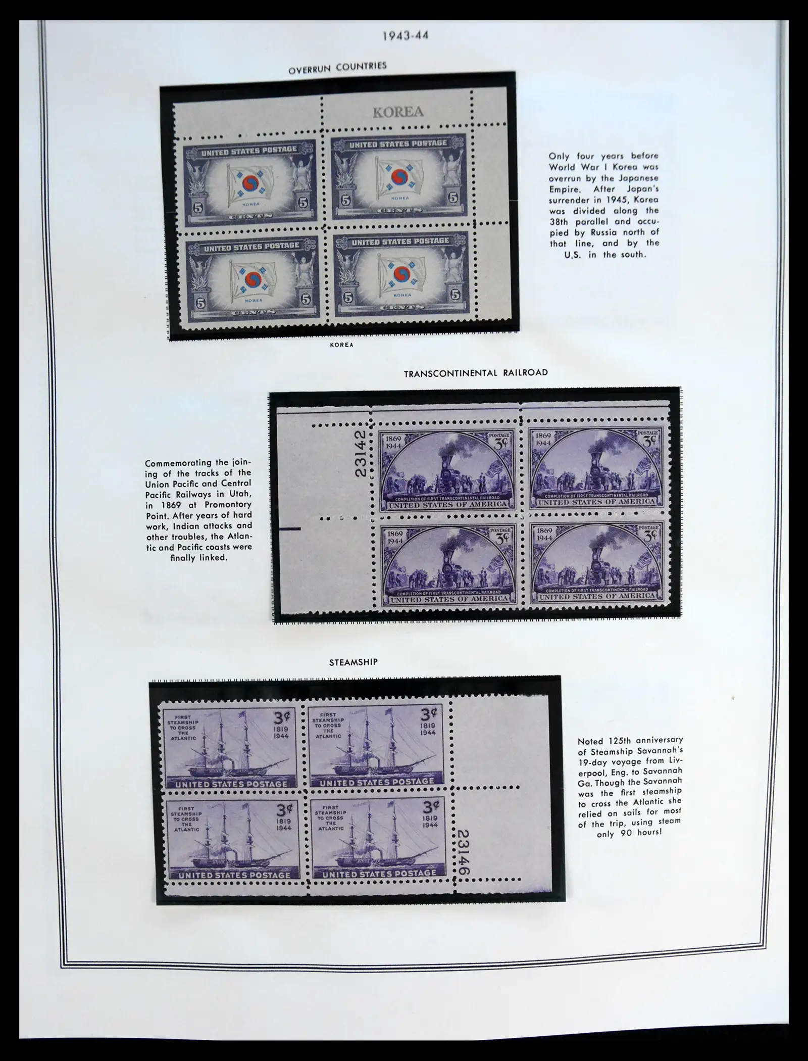 41267 0072 - Postzegelverzameling 41267 USA plate block collectie 1925-1985.