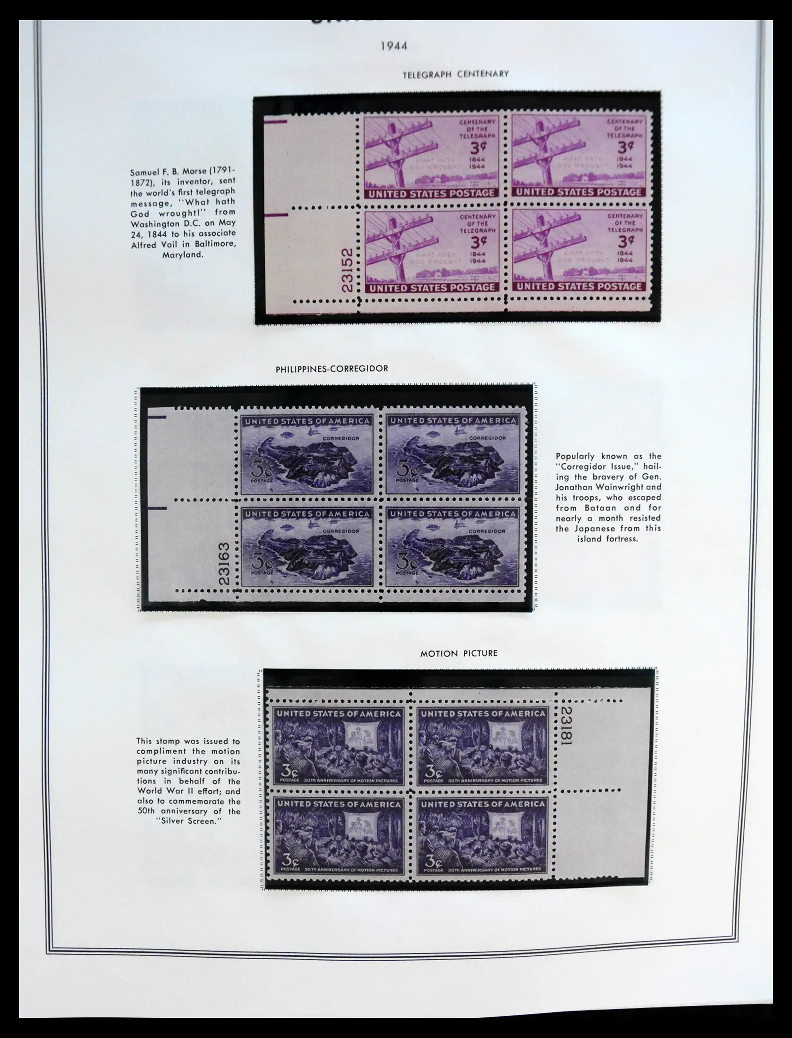 41267 0073 - Postzegelverzameling 41267 USA plate block collectie 1925-1985.