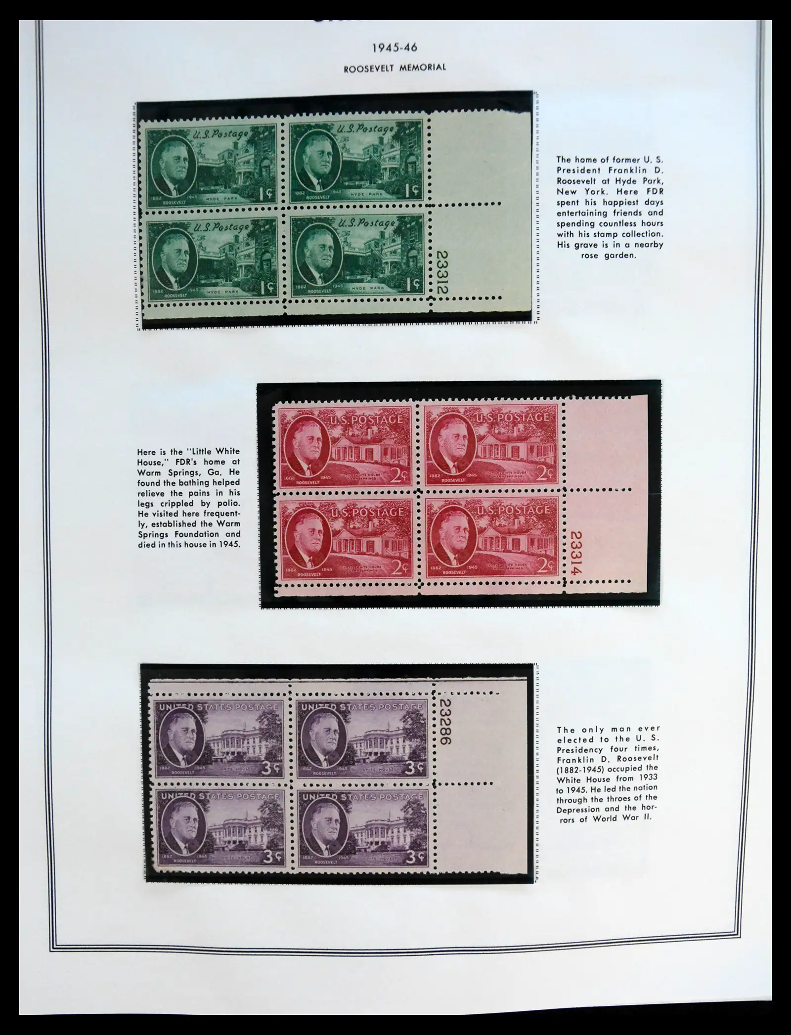 41267 0074 - Postzegelverzameling 41267 USA plate block collectie 1925-1985.