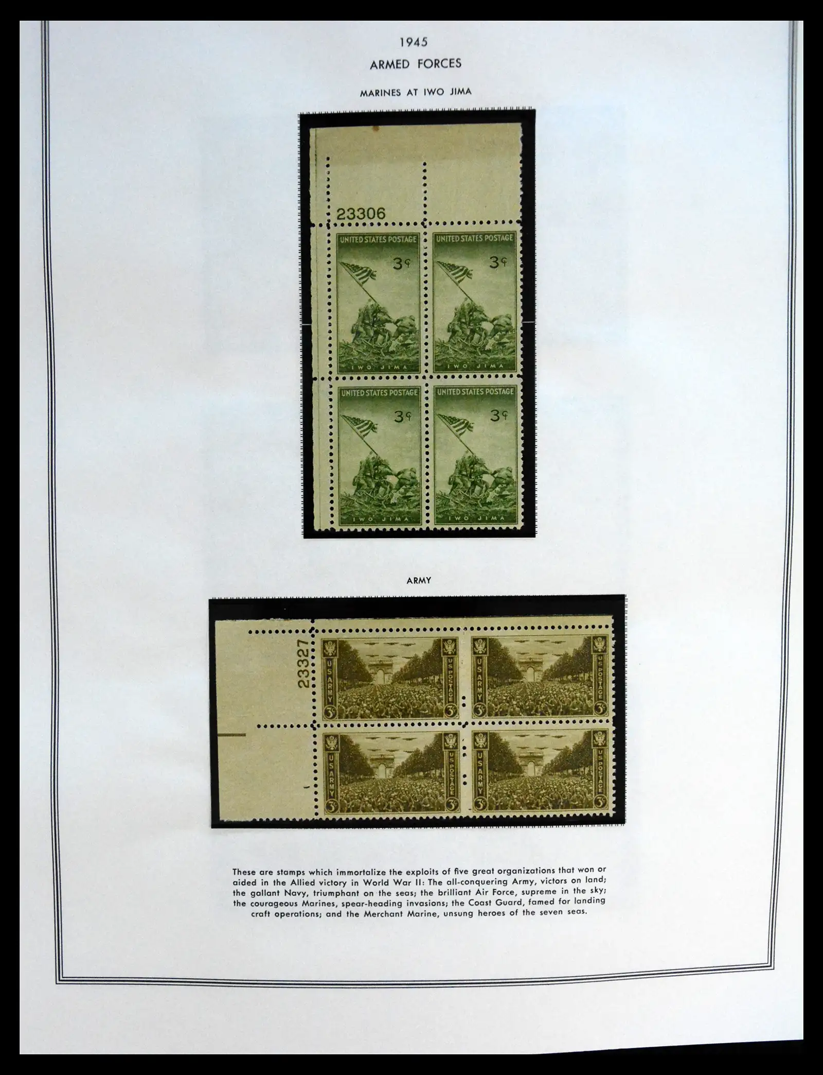 41267 0076 - Postzegelverzameling 41267 USA plate block collectie 1925-1985.