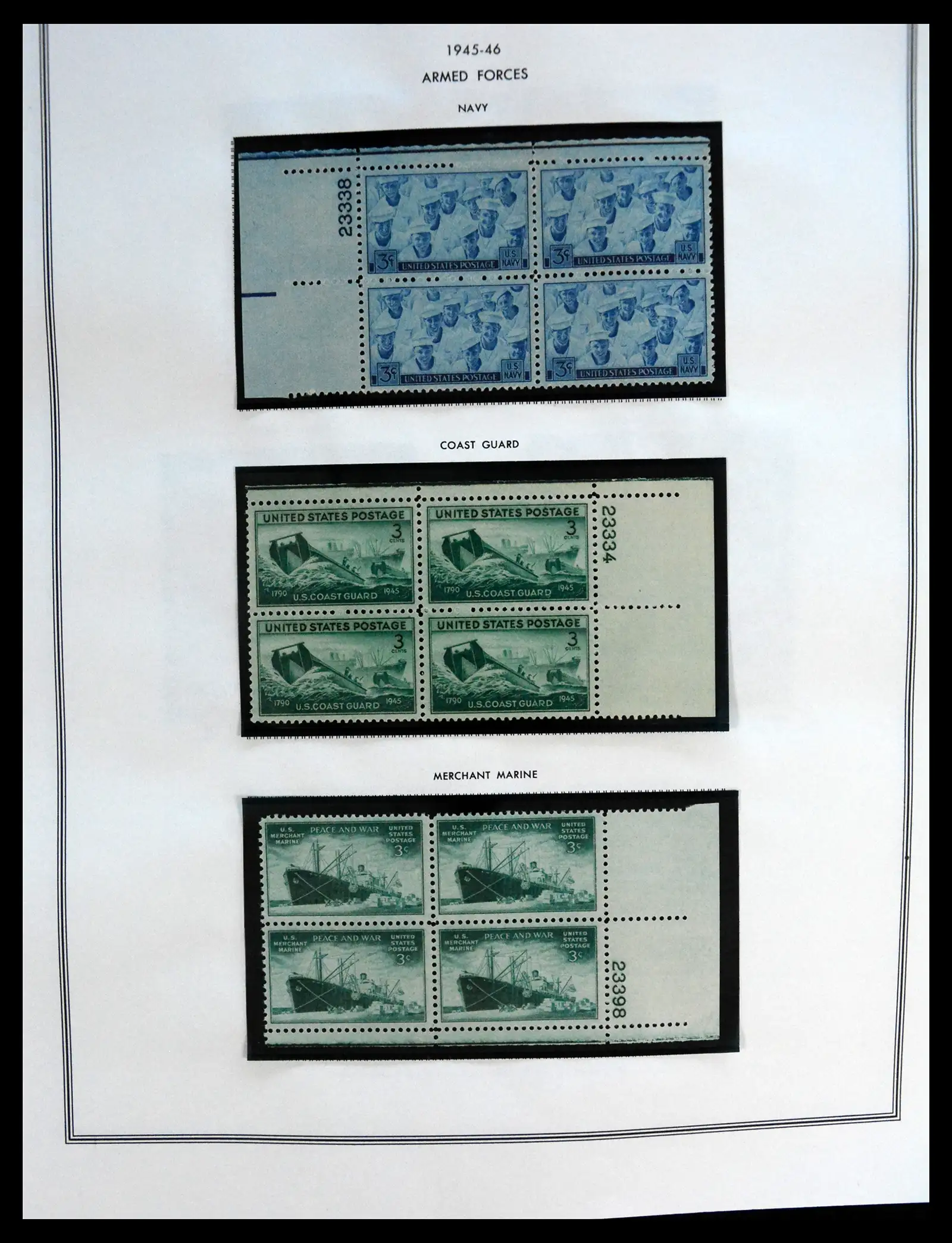 41267 0077 - Postzegelverzameling 41267 USA plate block collectie 1925-1985.