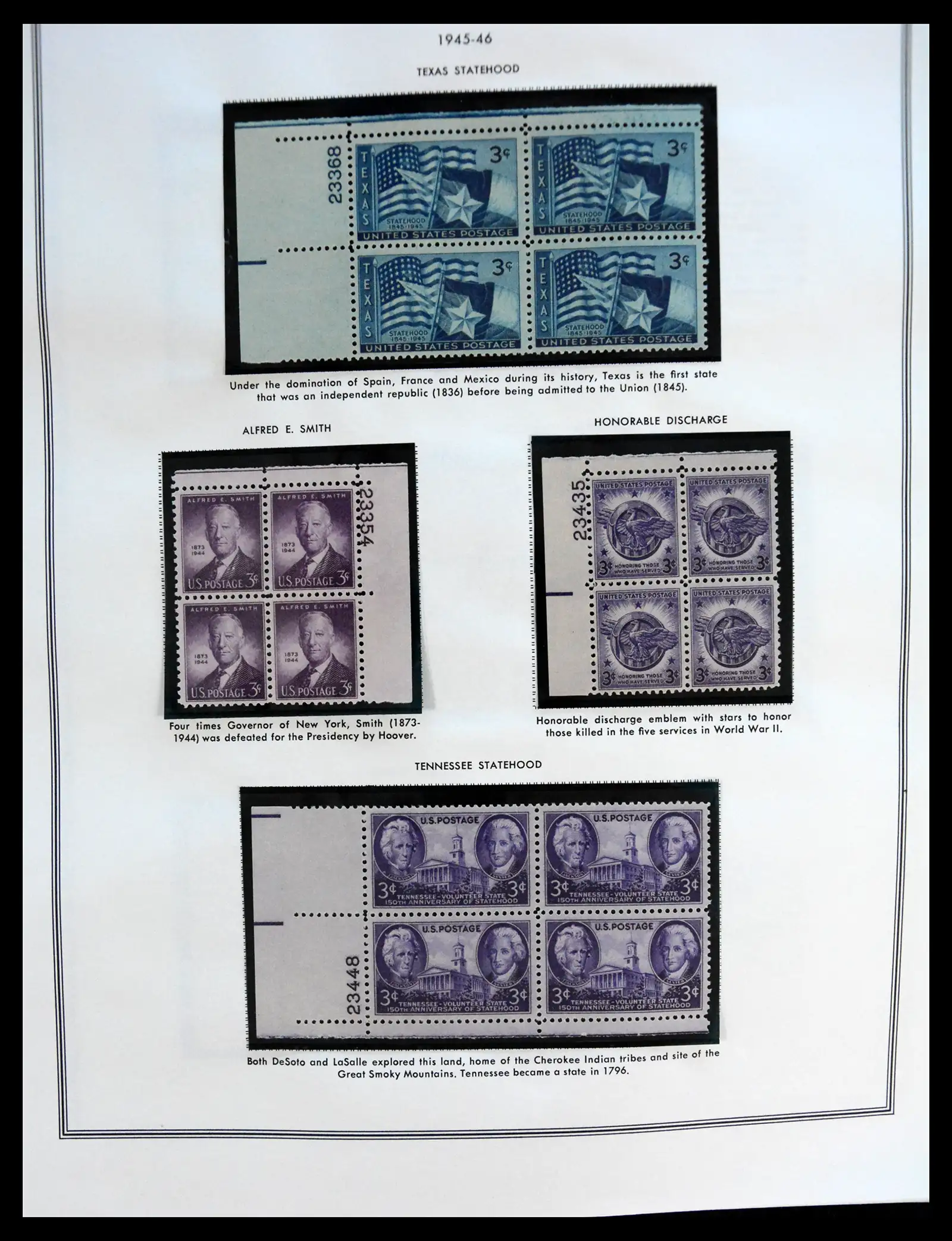 41267 0078 - Postzegelverzameling 41267 USA plate block collectie 1925-1985.