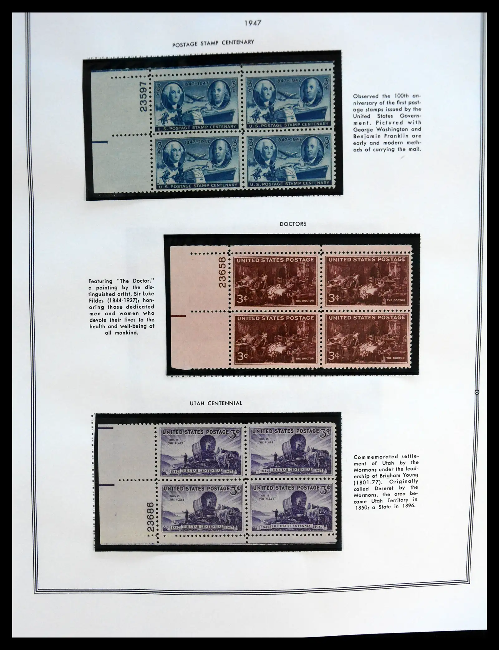 41267 0081 - Postzegelverzameling 41267 USA plate block collectie 1925-1985.