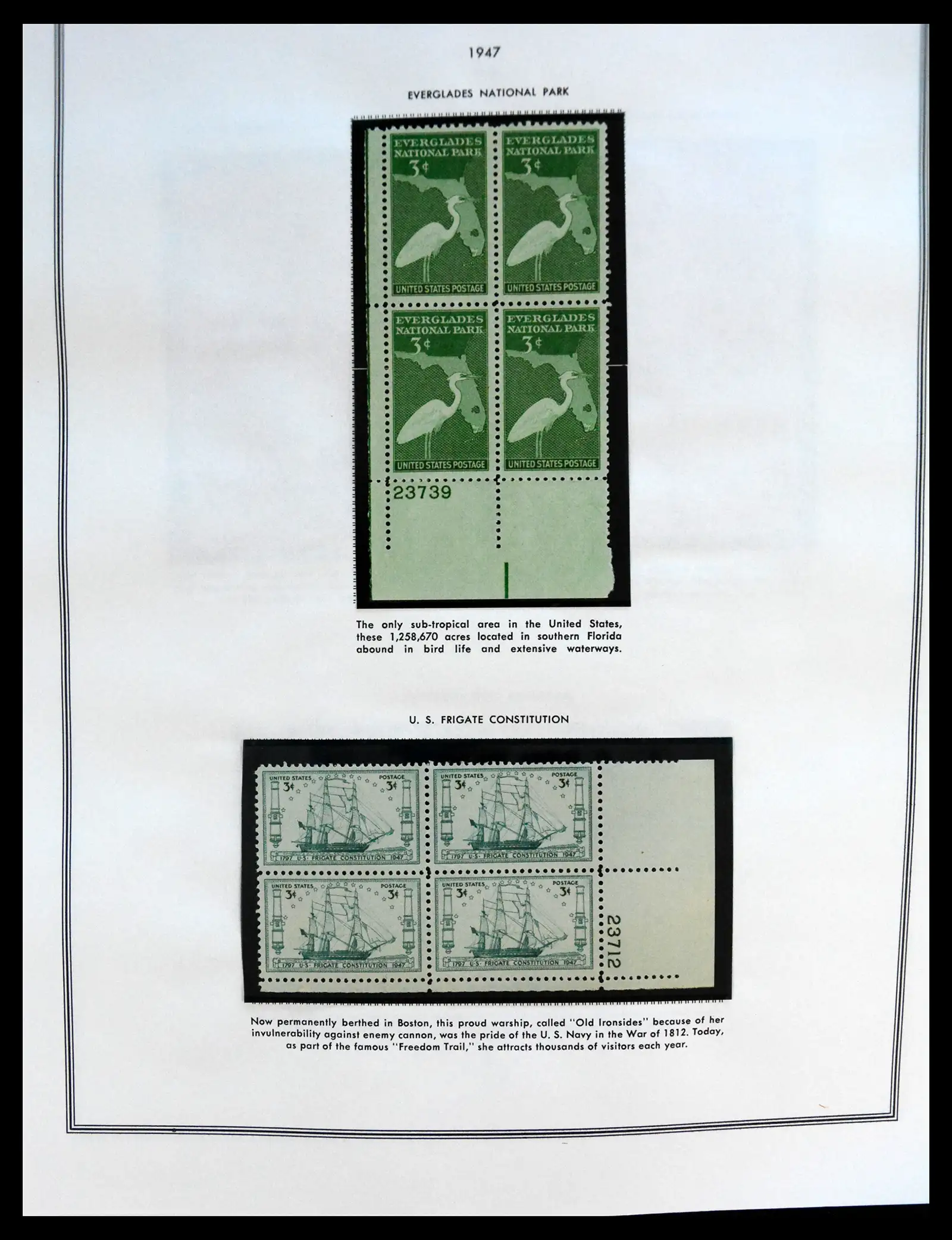 41267 0083 - Postzegelverzameling 41267 USA plate block collectie 1925-1985.