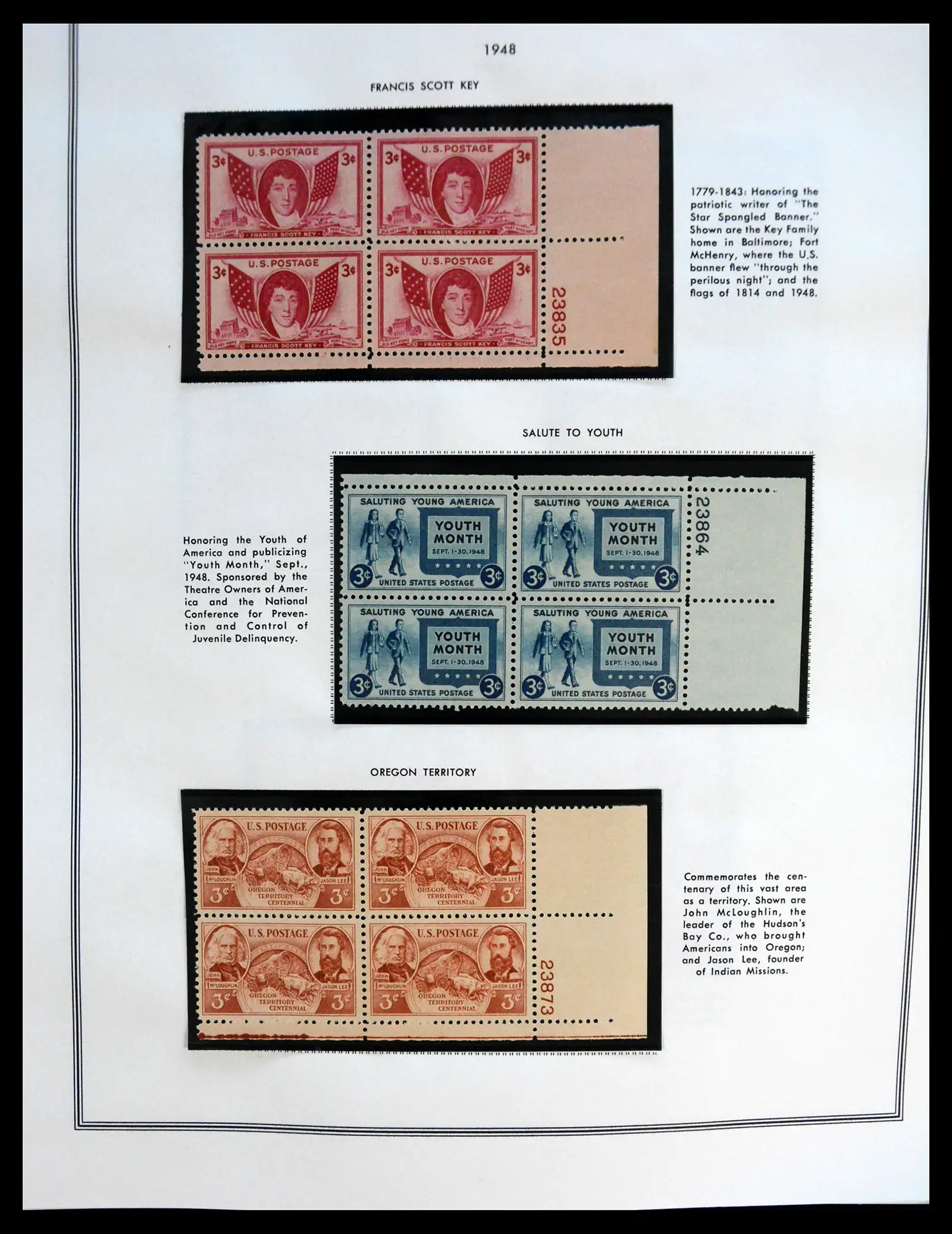 41267 0087 - Postzegelverzameling 41267 USA plate block collectie 1925-1985.