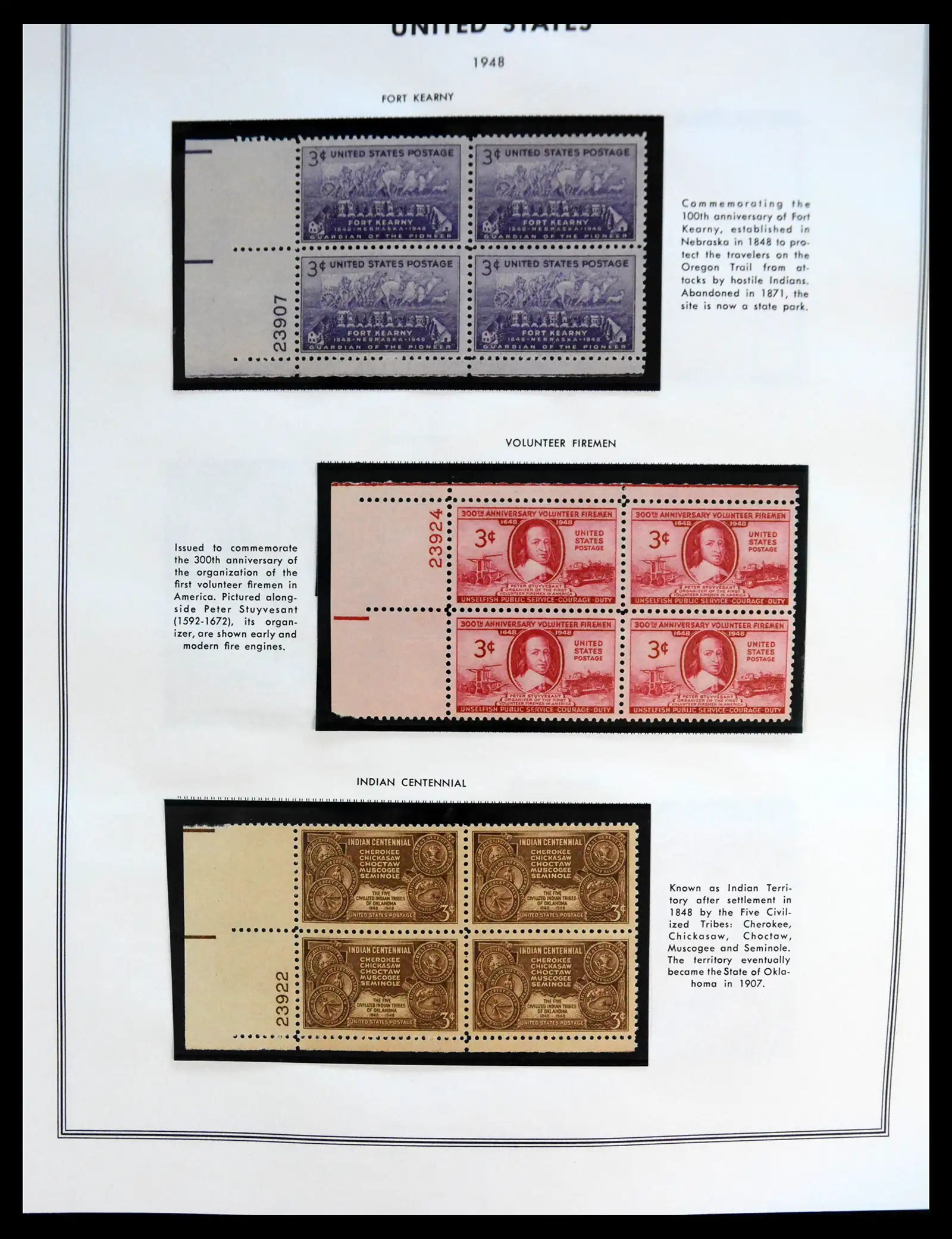 41267 0090 - Postzegelverzameling 41267 USA plate block collectie 1925-1985.