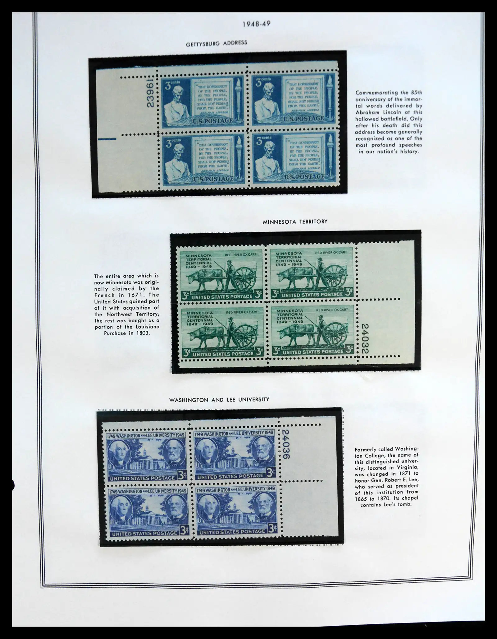 41267 0093 - Postzegelverzameling 41267 USA plate block collectie 1925-1985.