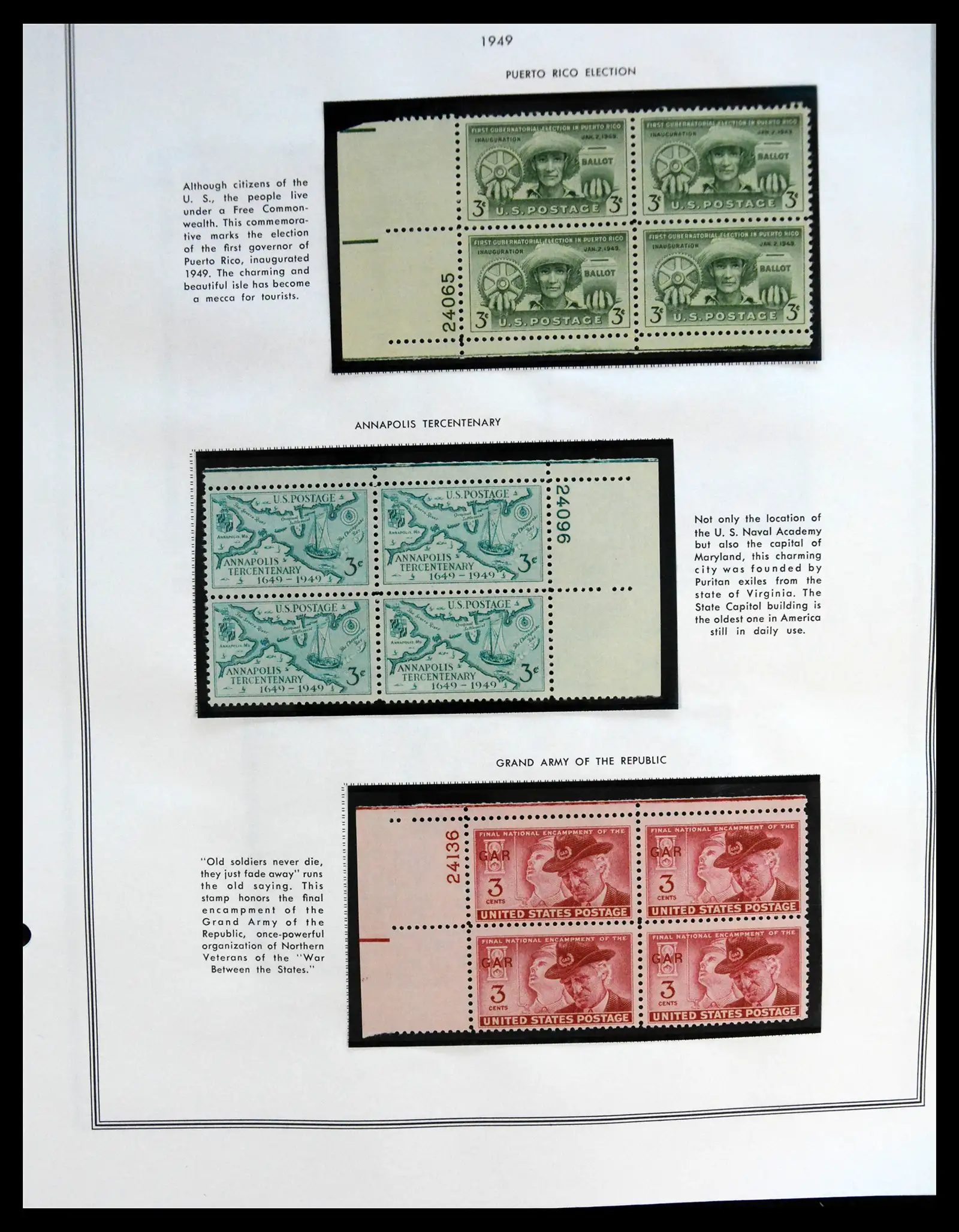 41267 0094 - Postzegelverzameling 41267 USA plate block collectie 1925-1985.