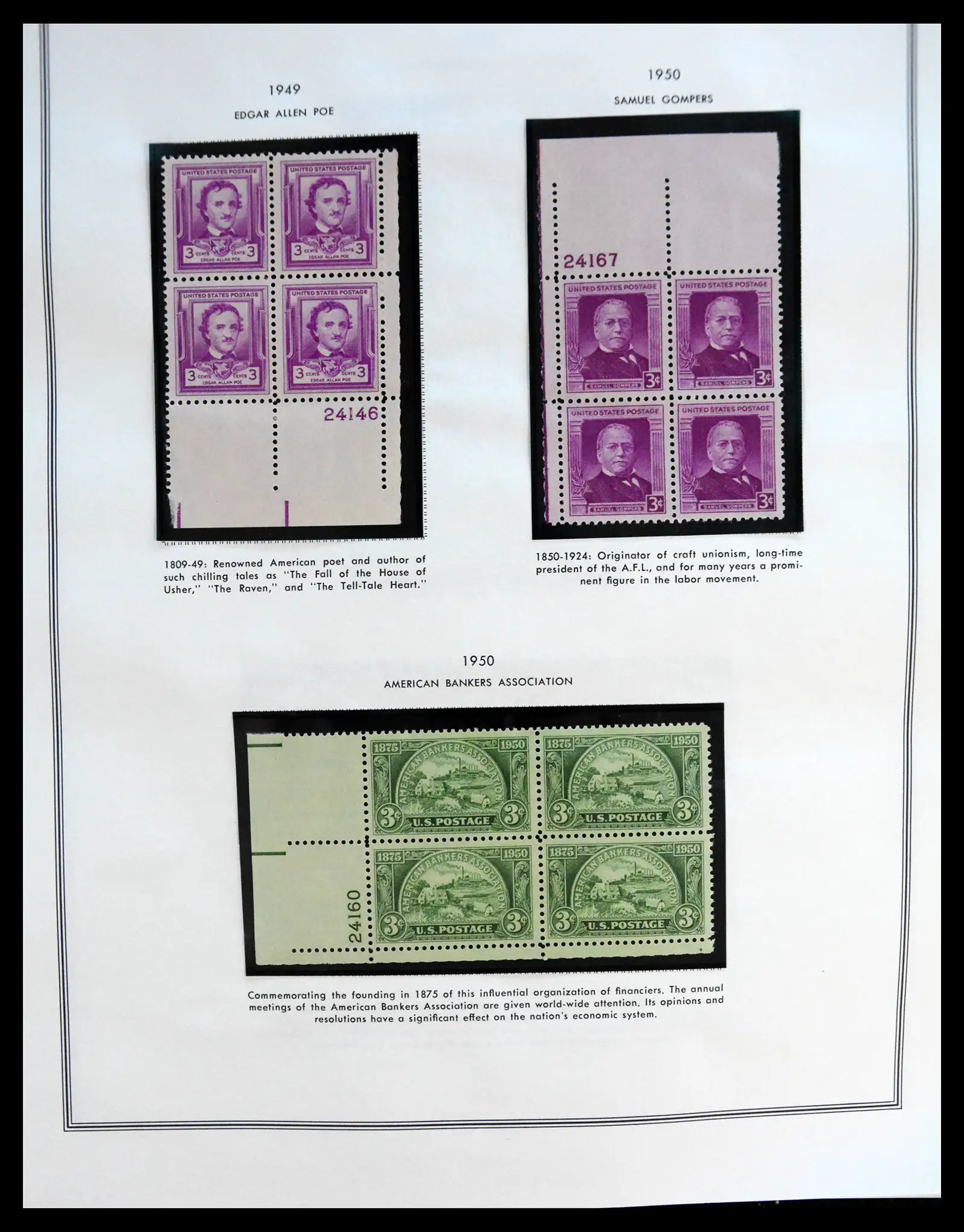 41267 0095 - Postzegelverzameling 41267 USA plate block collectie 1925-1985.