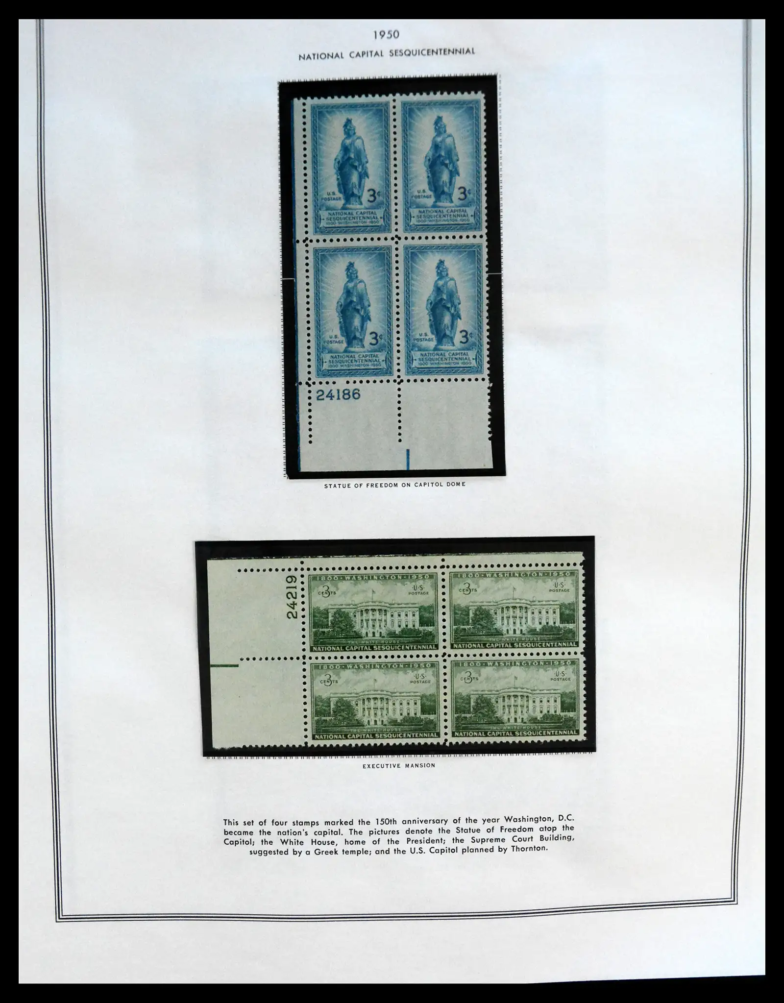 41267 0096 - Postzegelverzameling 41267 USA plate block collectie 1925-1985.