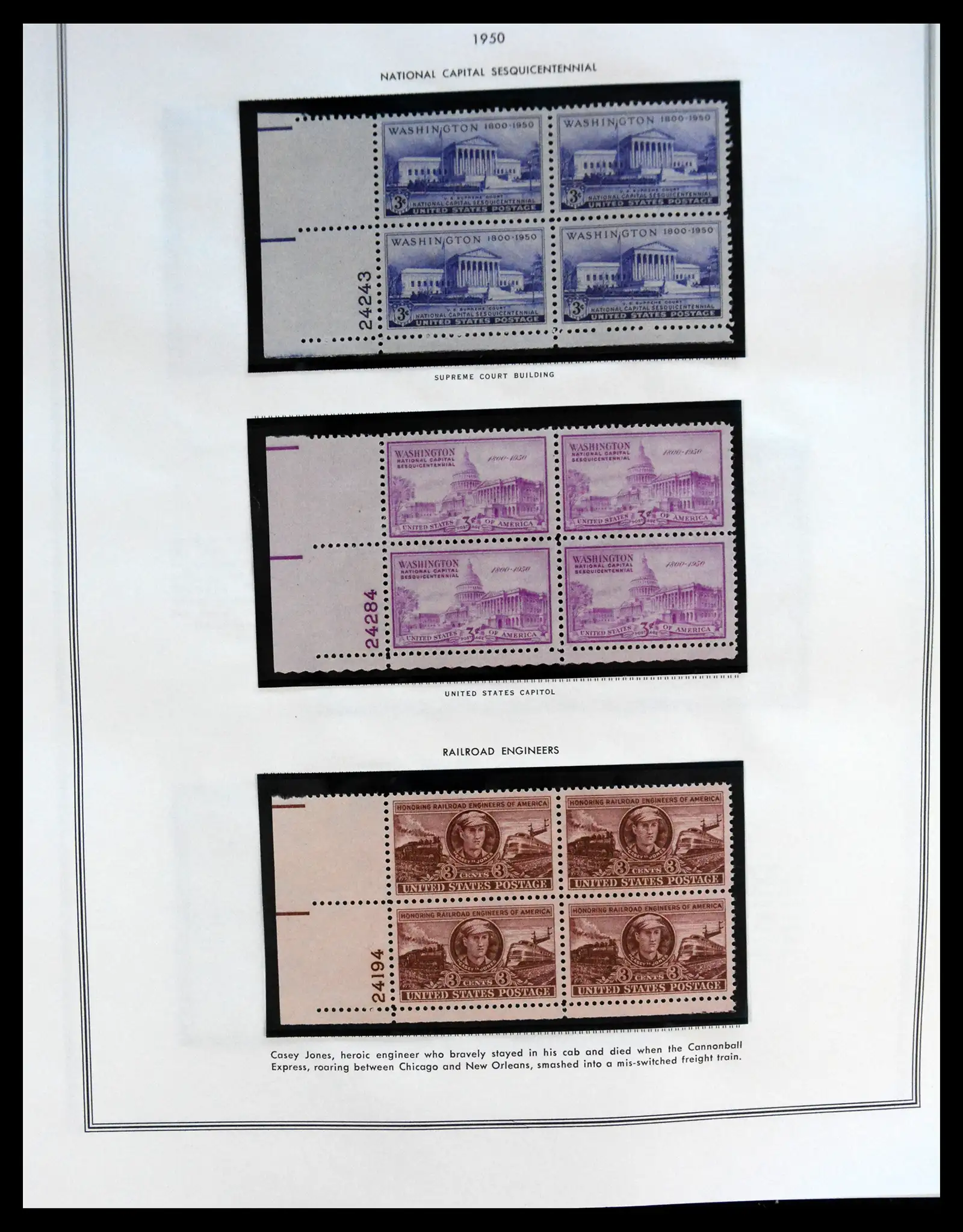 41267 0097 - Postzegelverzameling 41267 USA plate block collectie 1925-1985.