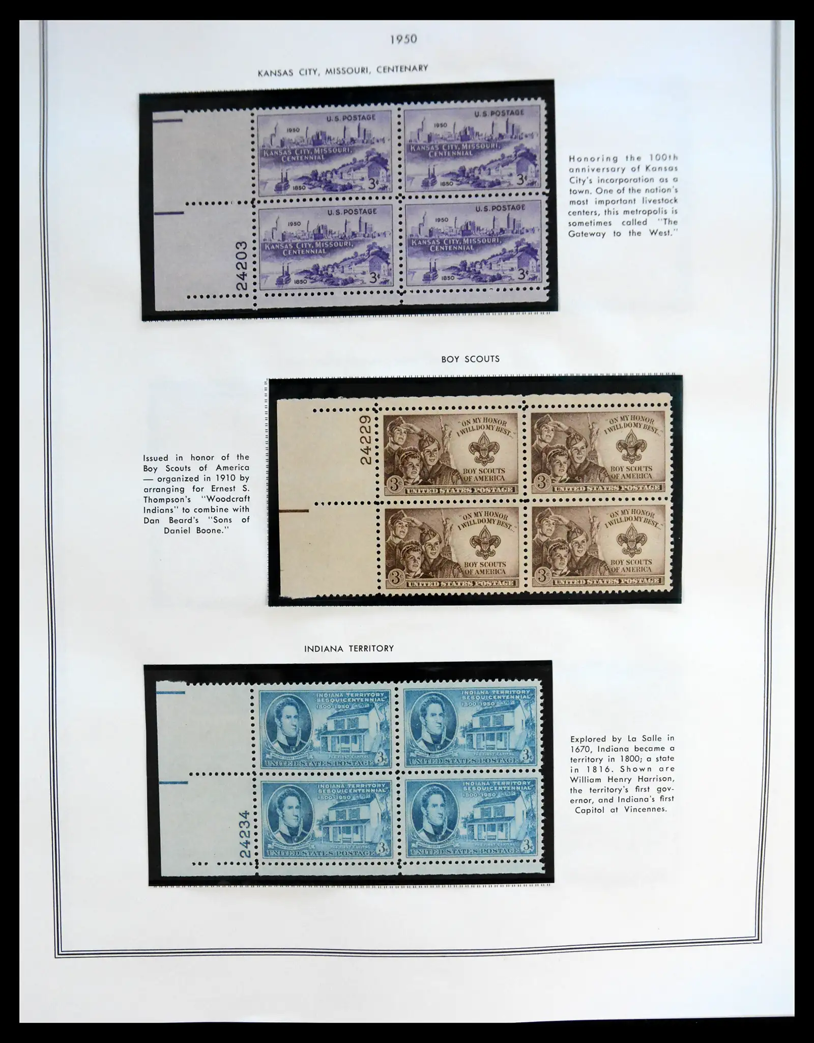 41267 0098 - Postzegelverzameling 41267 USA plate block collectie 1925-1985.