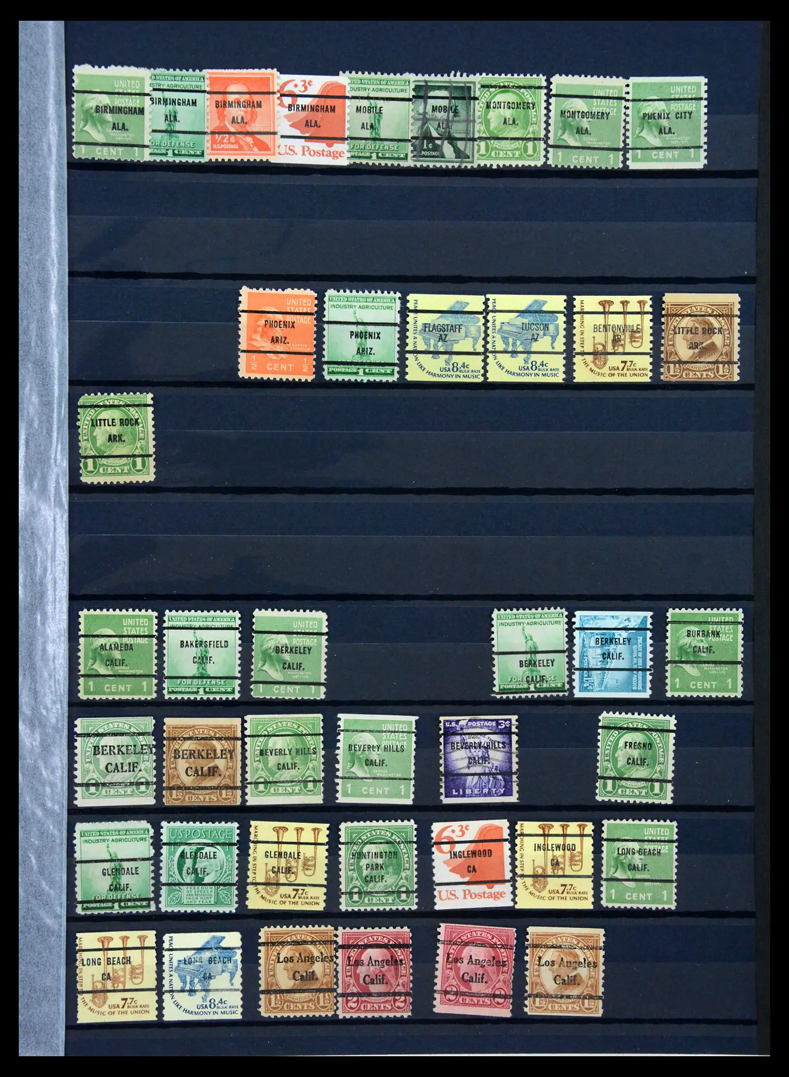 41269 0001 - Stamp collection 41269 USA precancels 1900-1950.