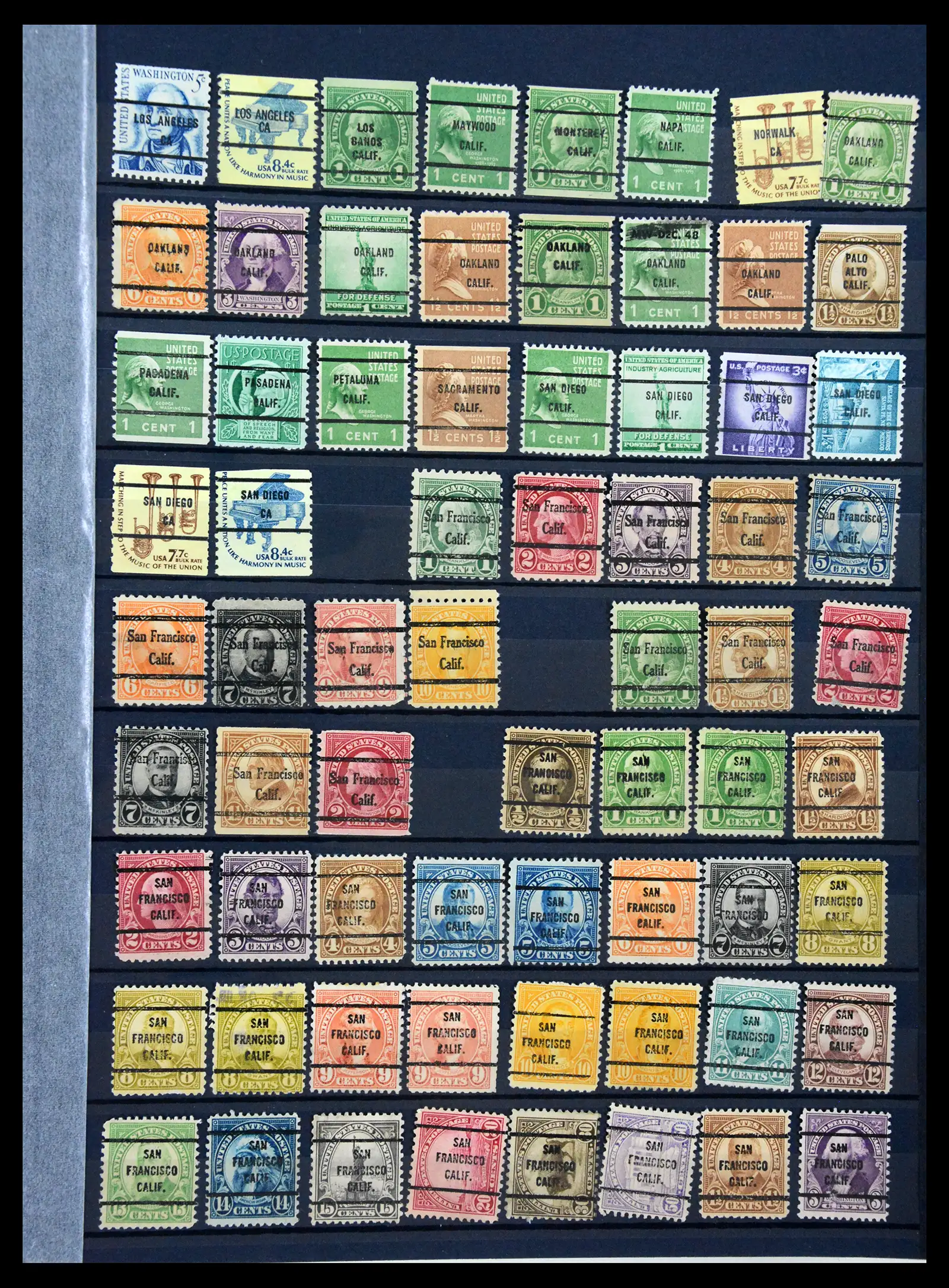 41269 0003 - Stamp collection 41269 USA precancels 1900-1950.