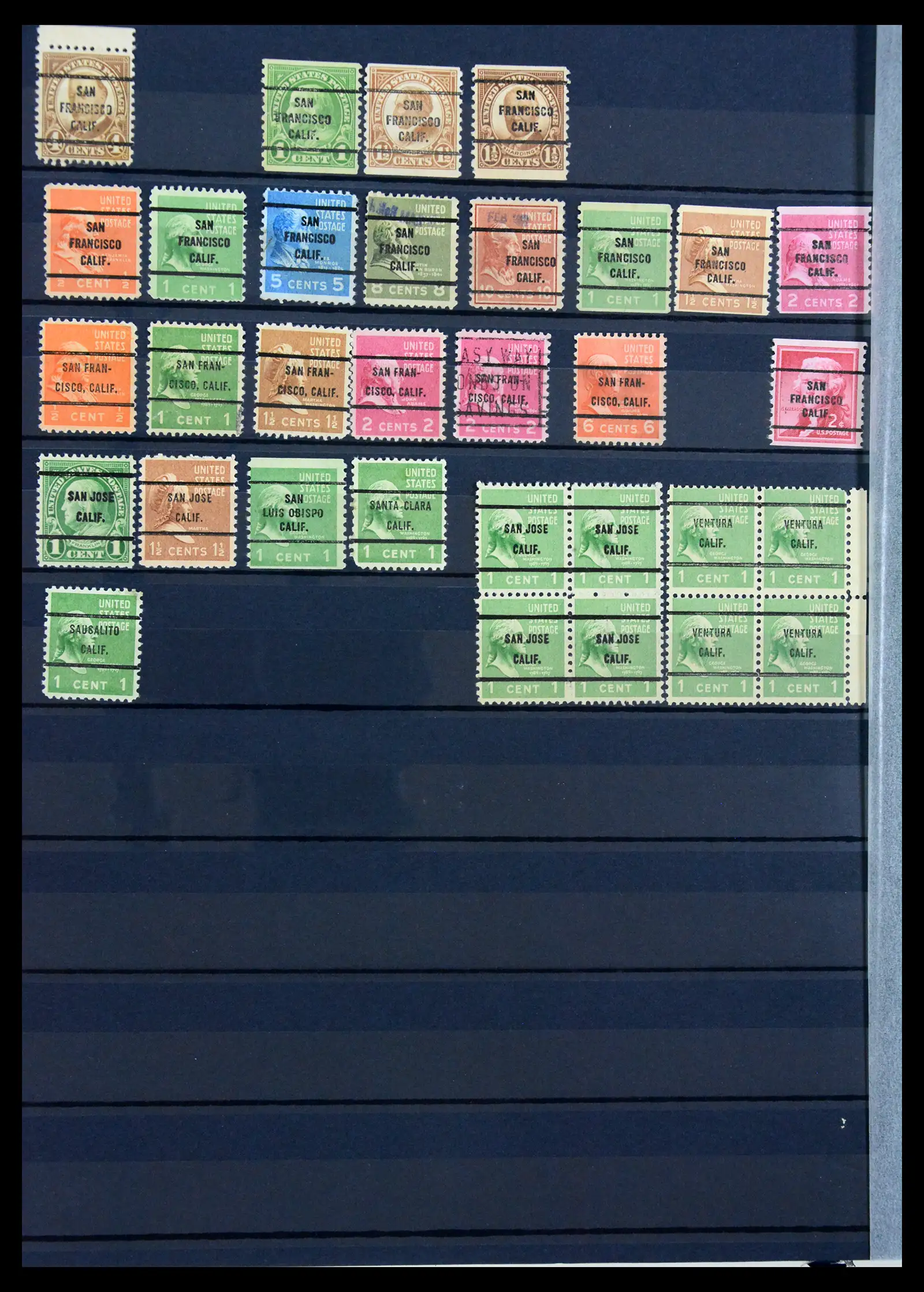 41269 0004 - Stamp collection 41269 USA precancels 1900-1950.