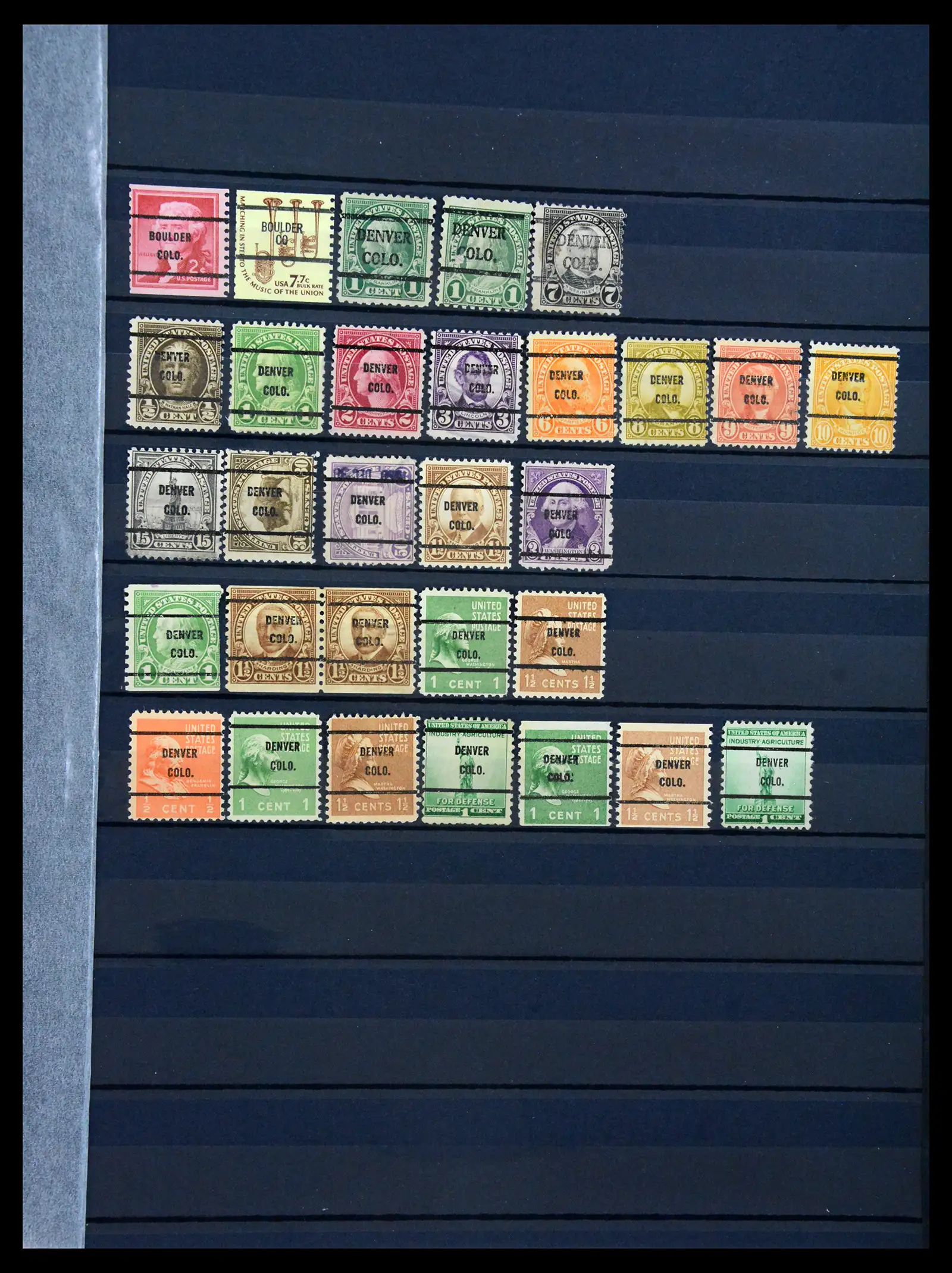 41269 0005 - Stamp collection 41269 USA precancels 1900-1950.