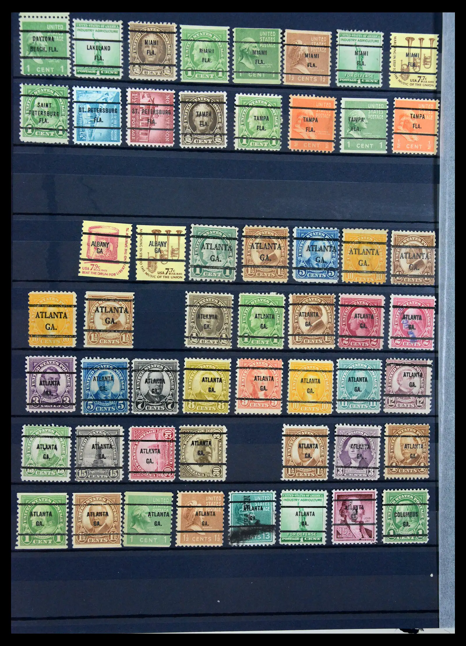 41269 0008 - Stamp collection 41269 USA precancels 1900-1950.