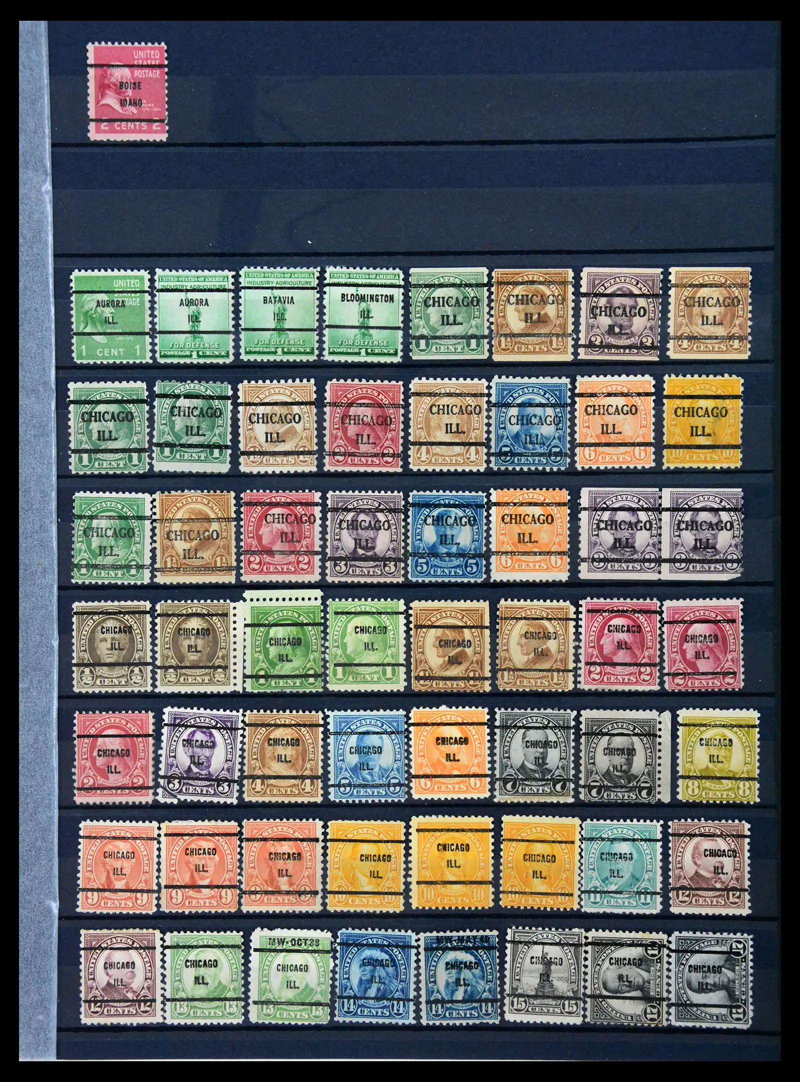 41269 0009 - Stamp collection 41269 USA precancels 1900-1950.