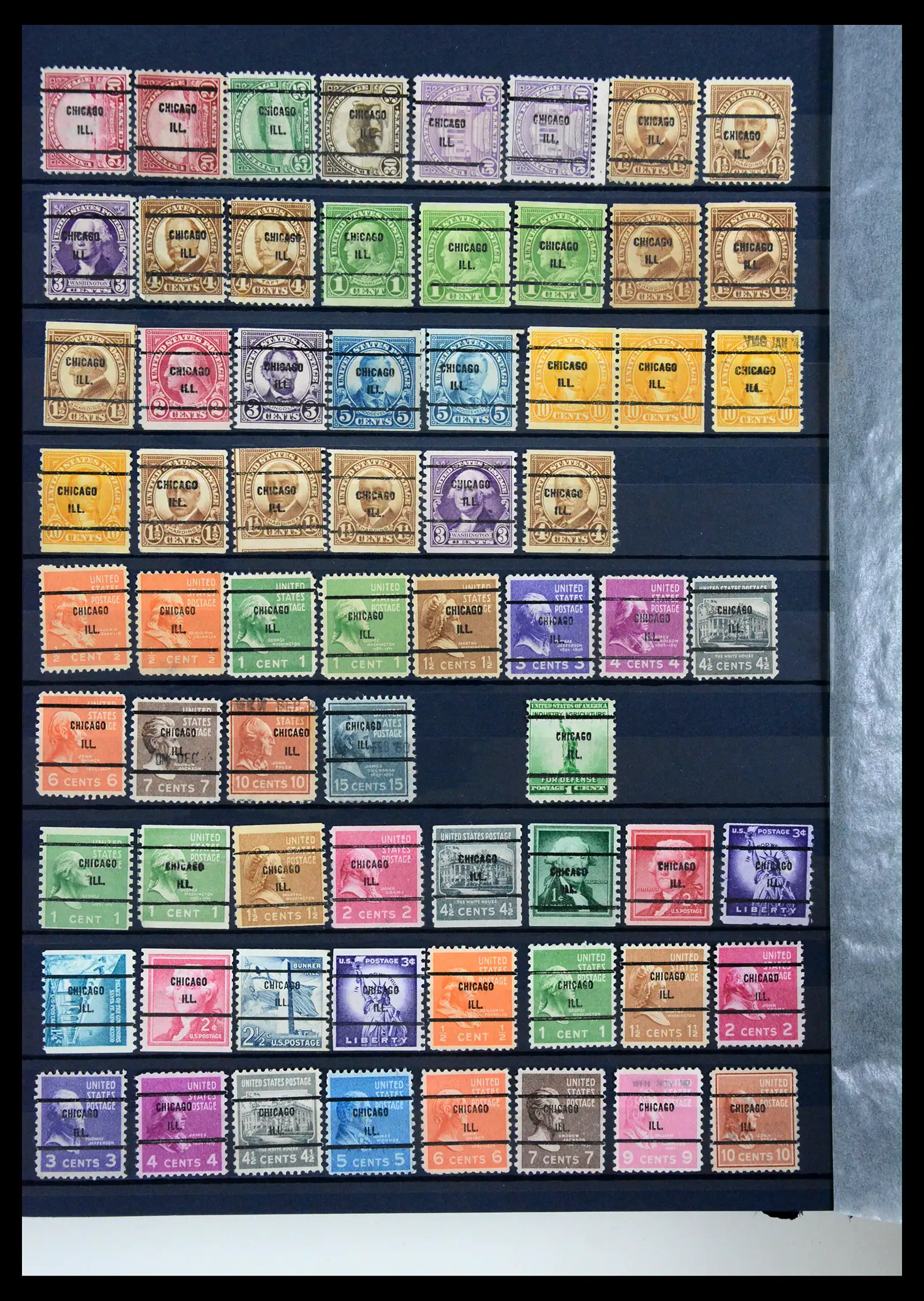 41269 0010 - Stamp collection 41269 USA precancels 1900-1950.