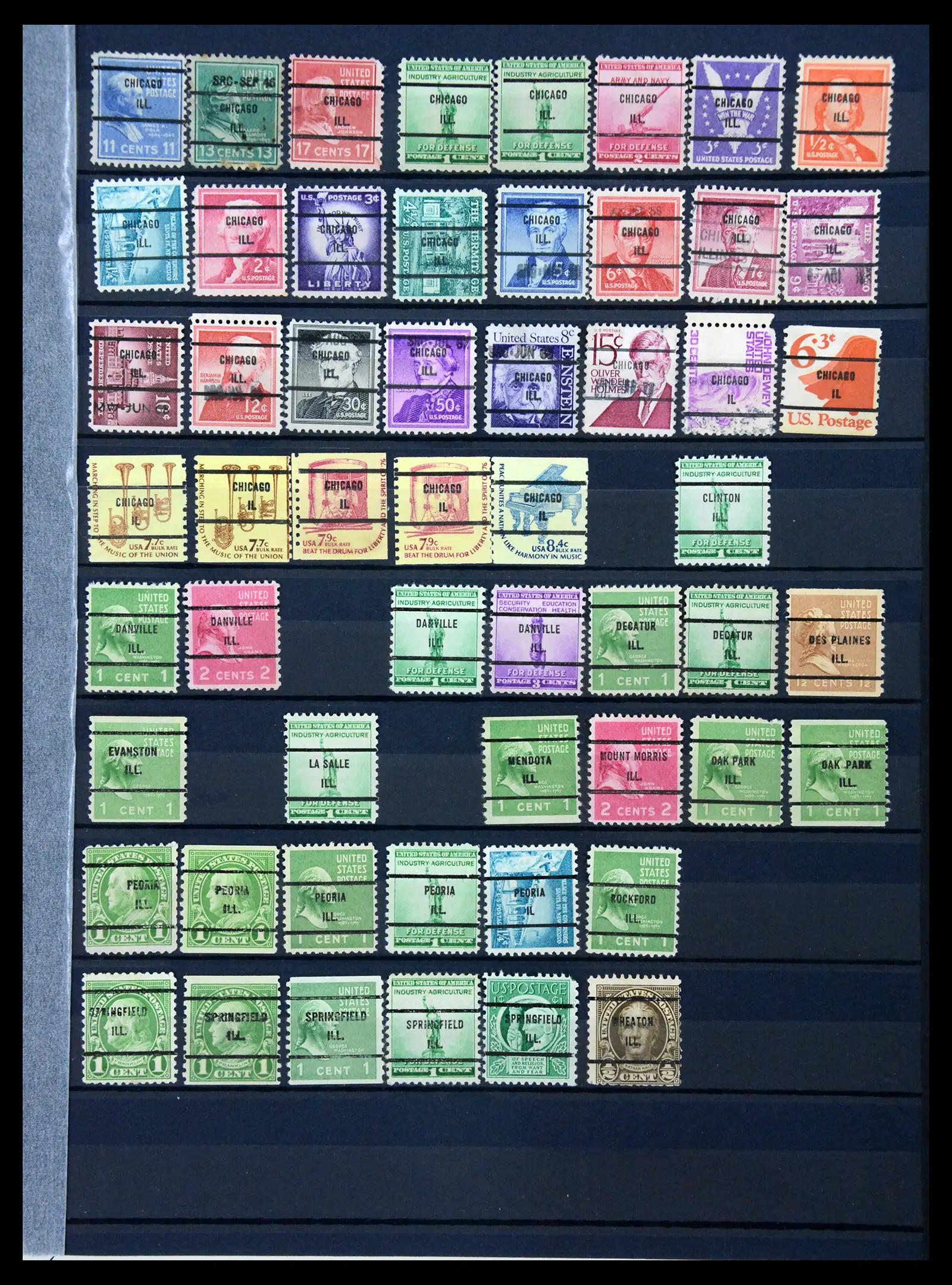 41269 0011 - Stamp collection 41269 USA precancels 1900-1950.