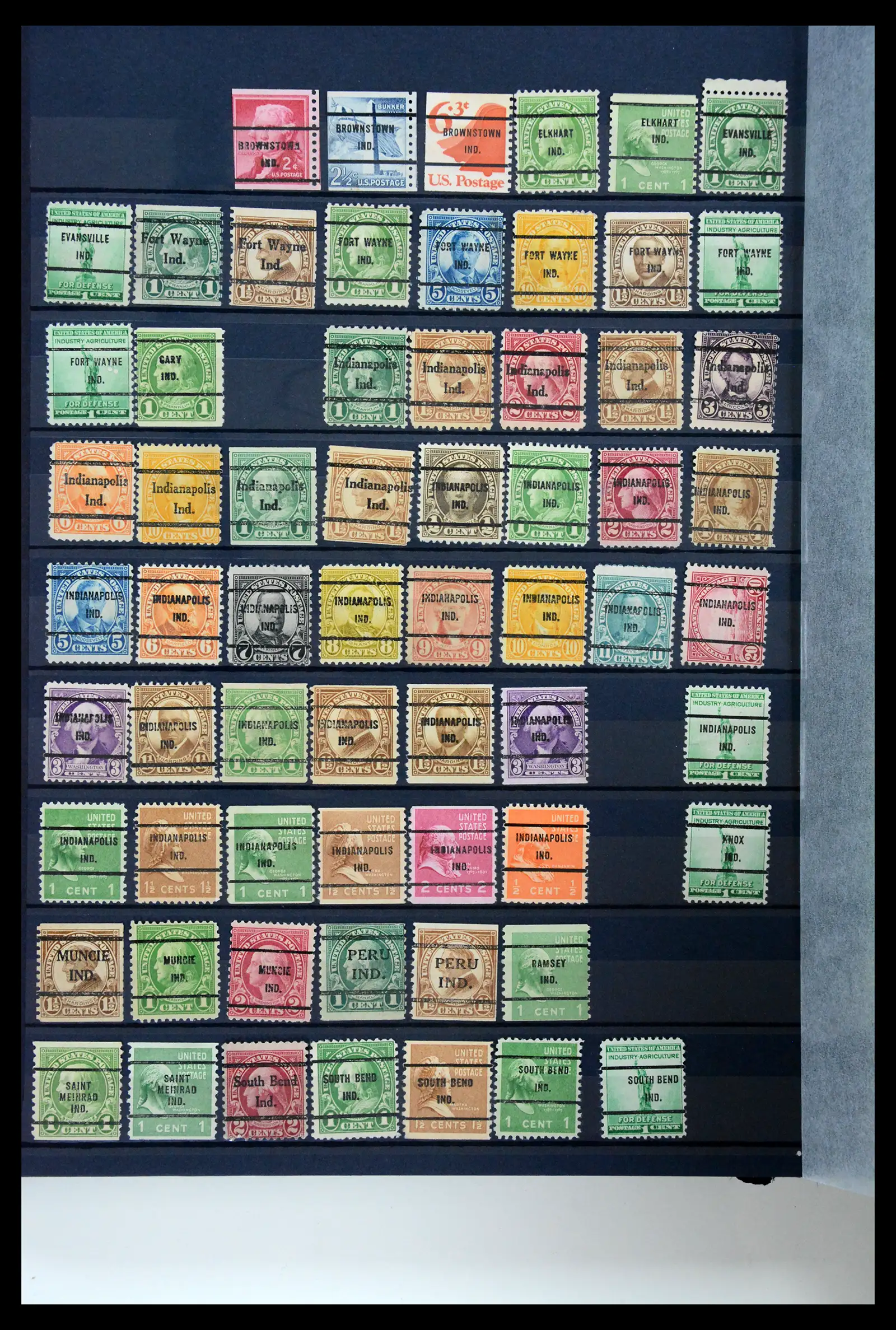 41269 0012 - Stamp collection 41269 USA precancels 1900-1950.