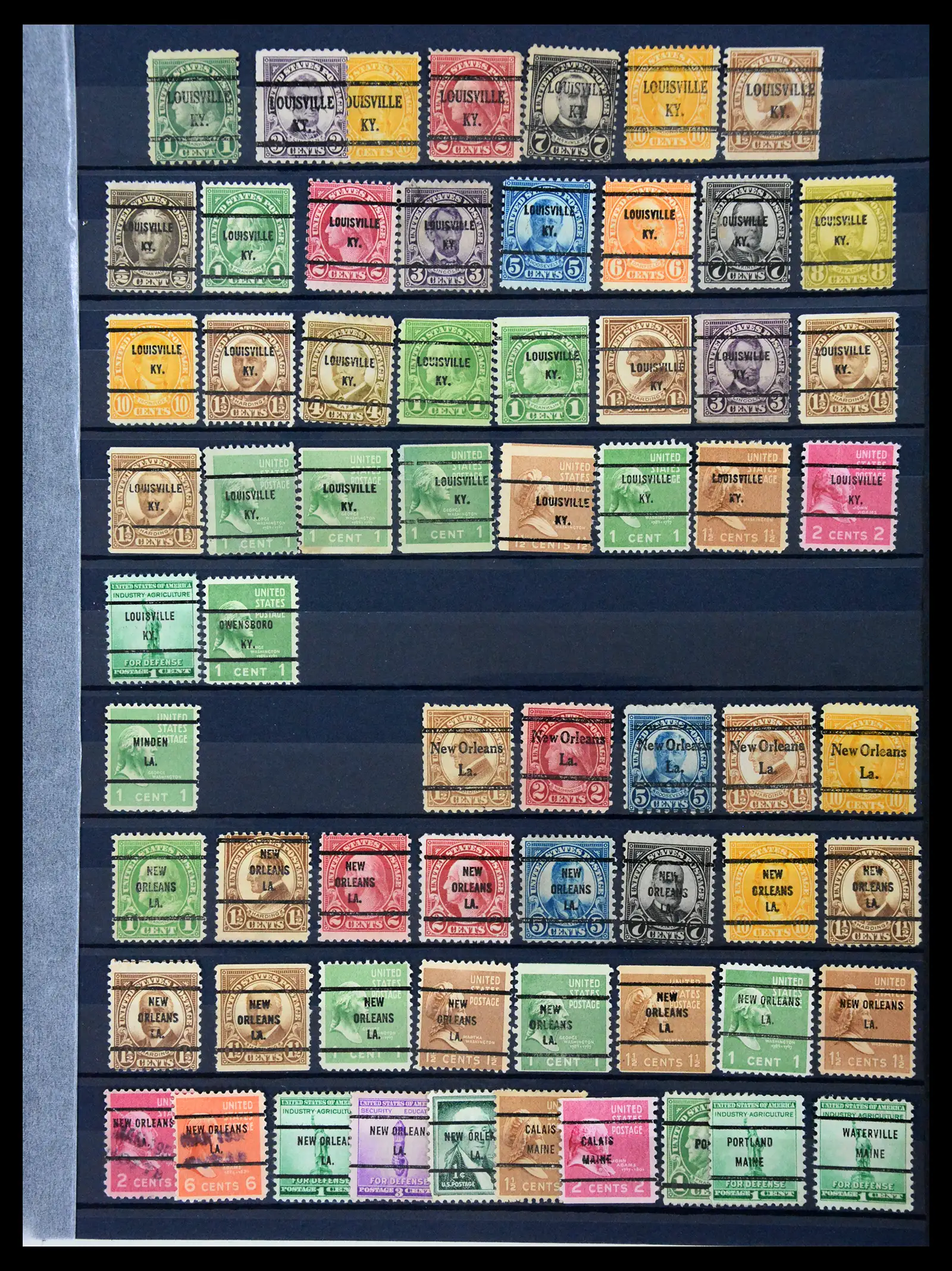 41269 0015 - Stamp collection 41269 USA precancels 1900-1950.