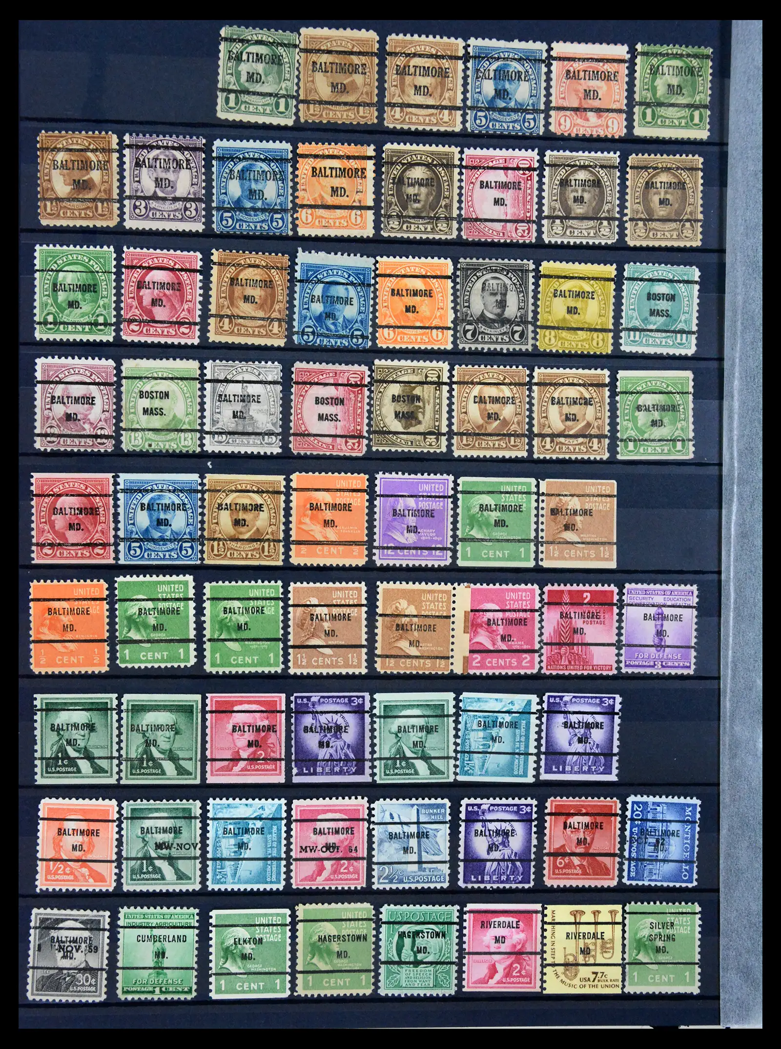 41269 0016 - Stamp collection 41269 USA precancels 1900-1950.