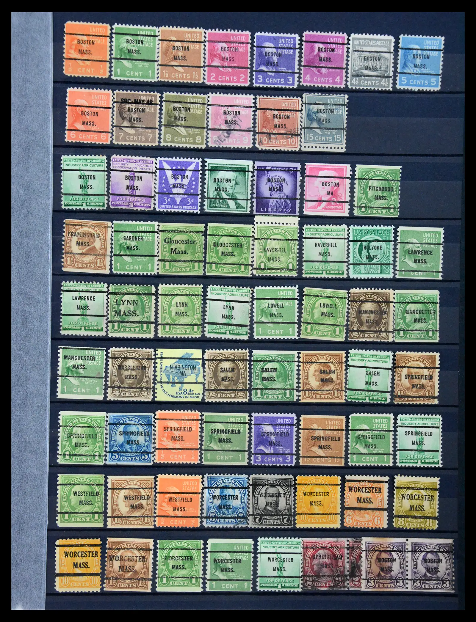 41269 0019 - Stamp collection 41269 USA precancels 1900-1950.