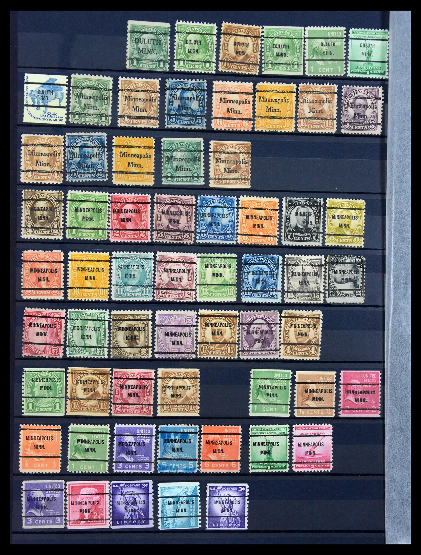 41269 0022 - Stamp collection 41269 USA precancels 1900-1950.