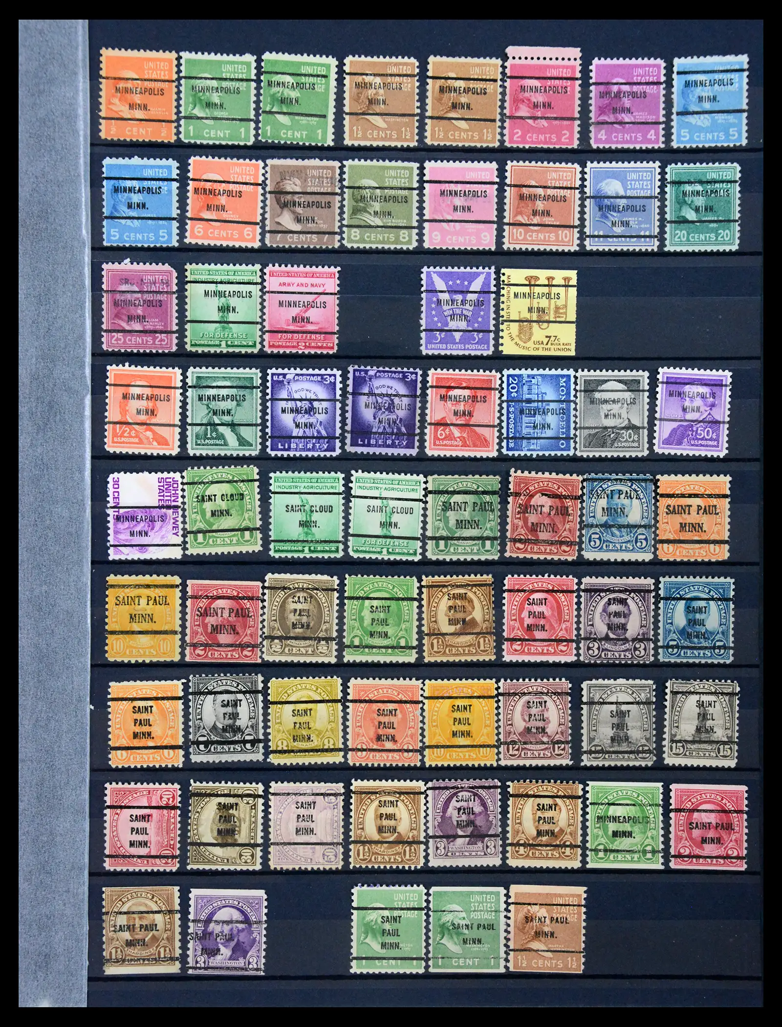 41269 0023 - Stamp collection 41269 USA precancels 1900-1950.