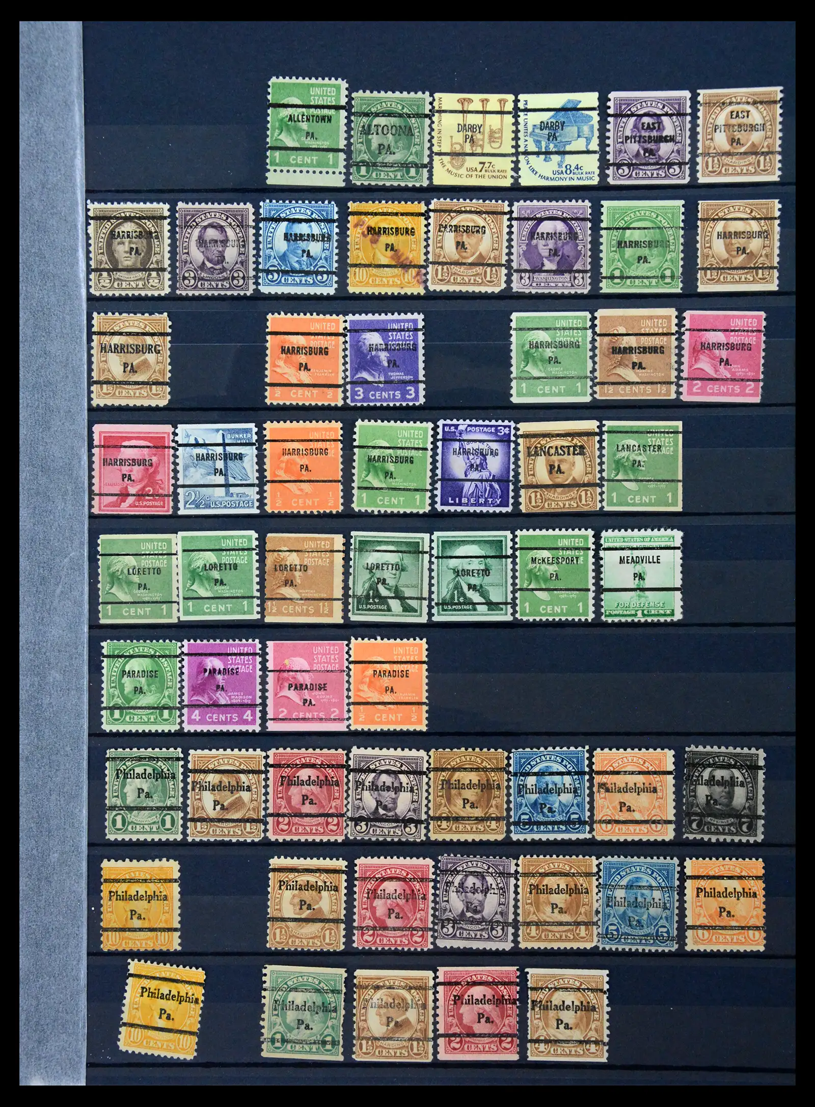 41269 0045 - Stamp collection 41269 USA precancels 1900-1950.