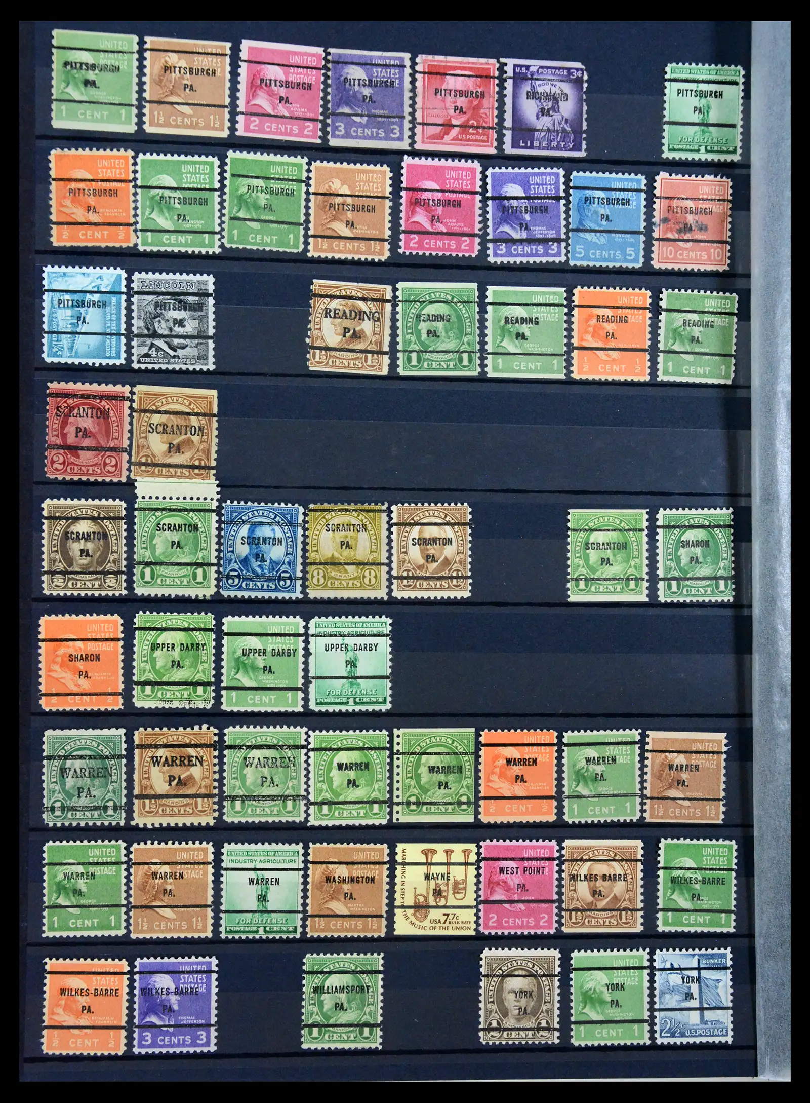 41269 0048 - Stamp collection 41269 USA precancels 1900-1950.