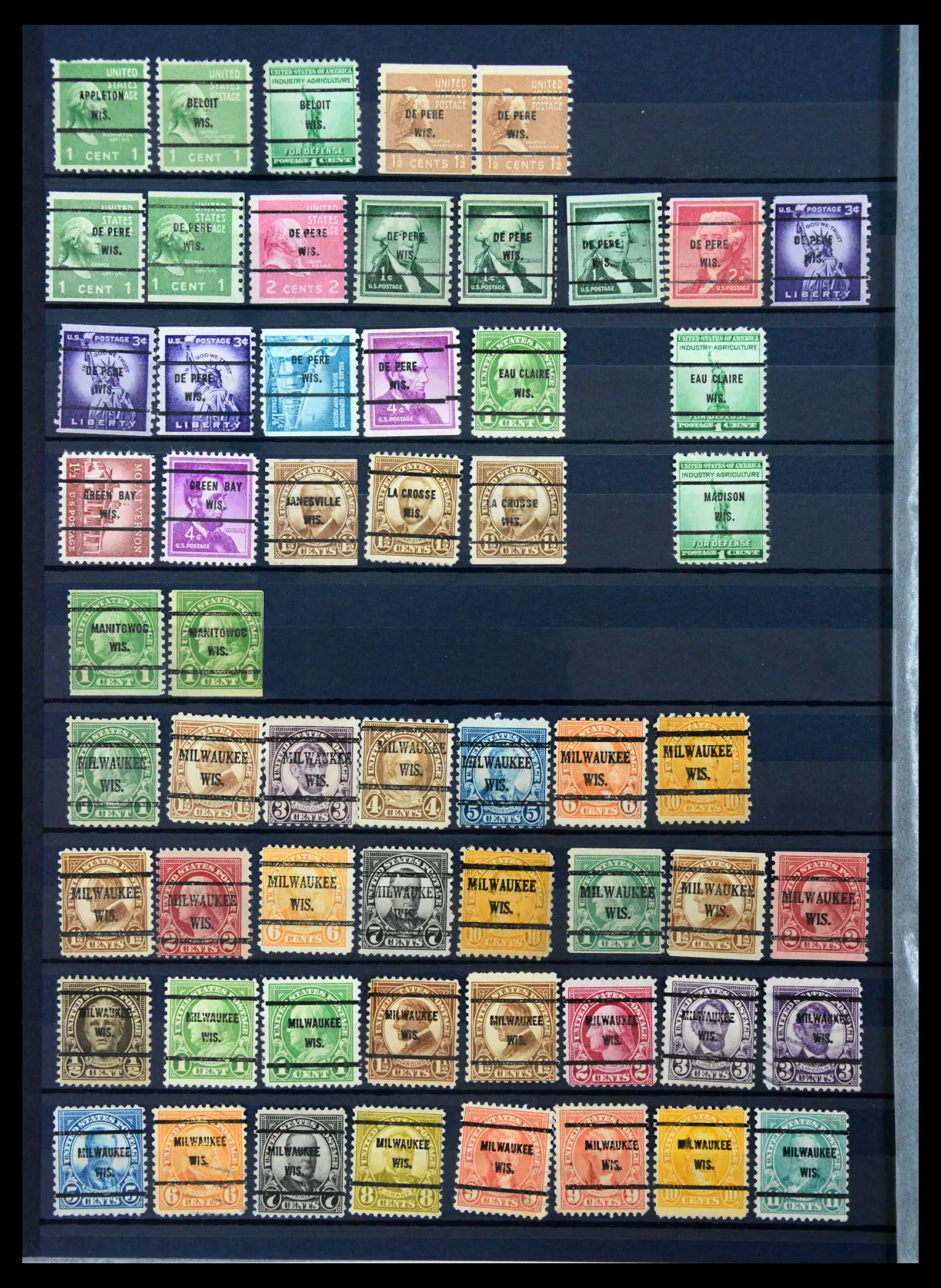 41269 0056 - Stamp collection 41269 USA precancels 1900-1950.