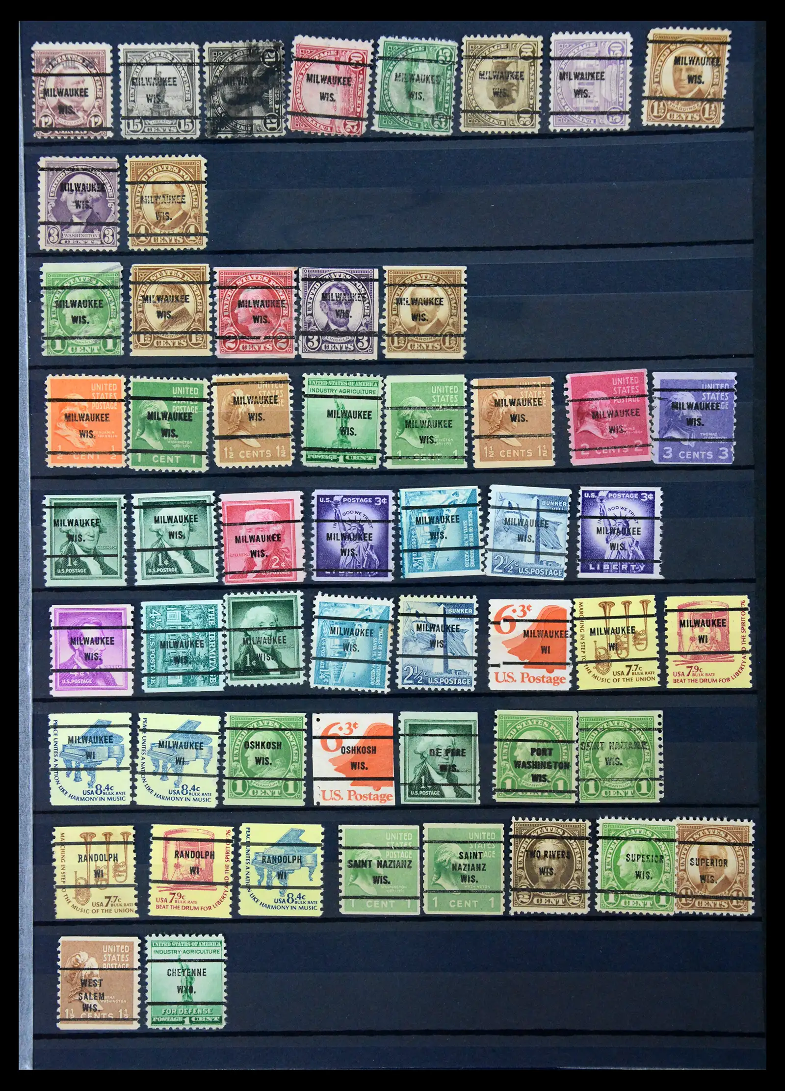 41269 0057 - Stamp collection 41269 USA precancels 1900-1950.