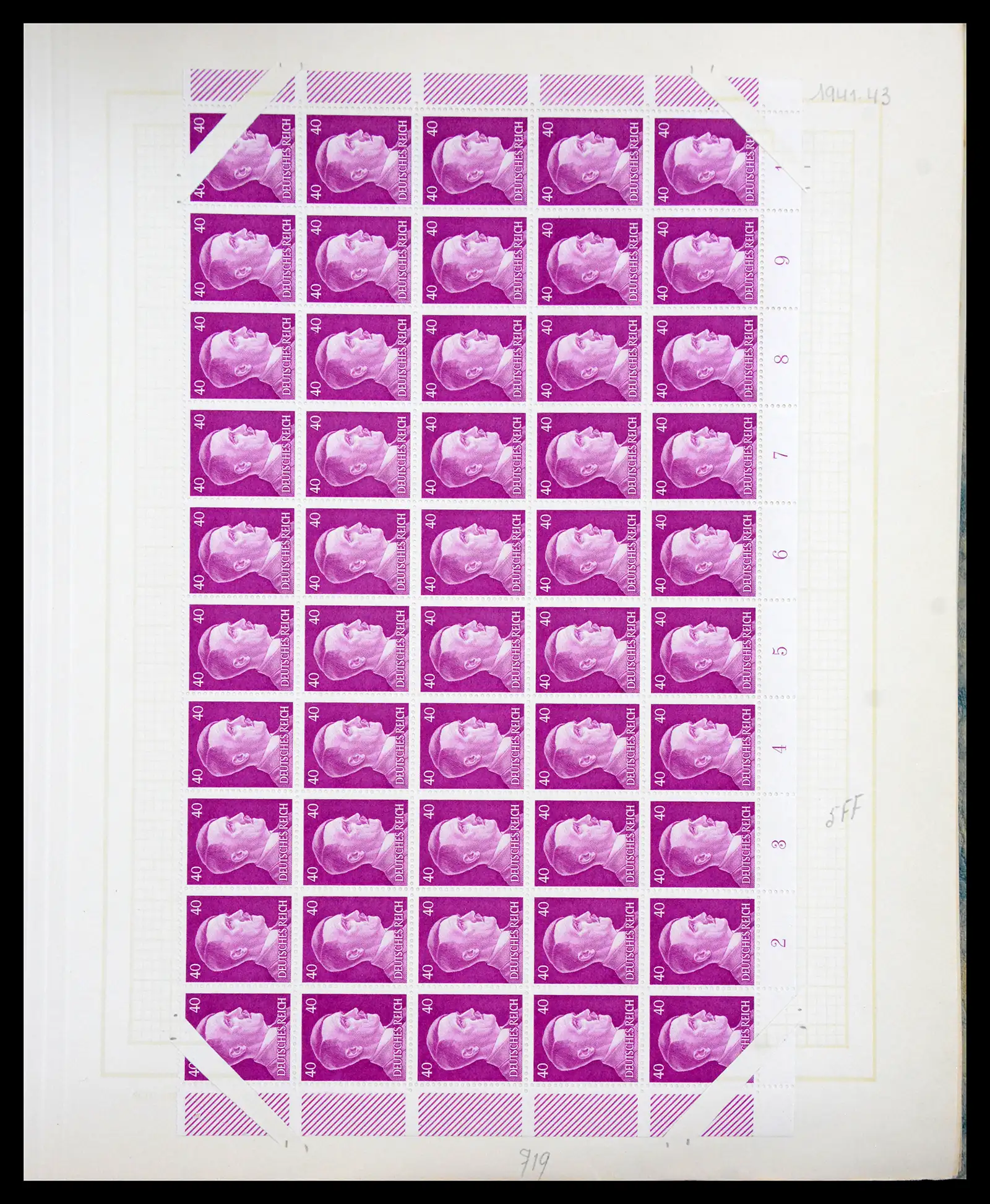 41271 0022 - Postzegelverzameling 41271 Duitsland vellen/veldelen 1922-1943.