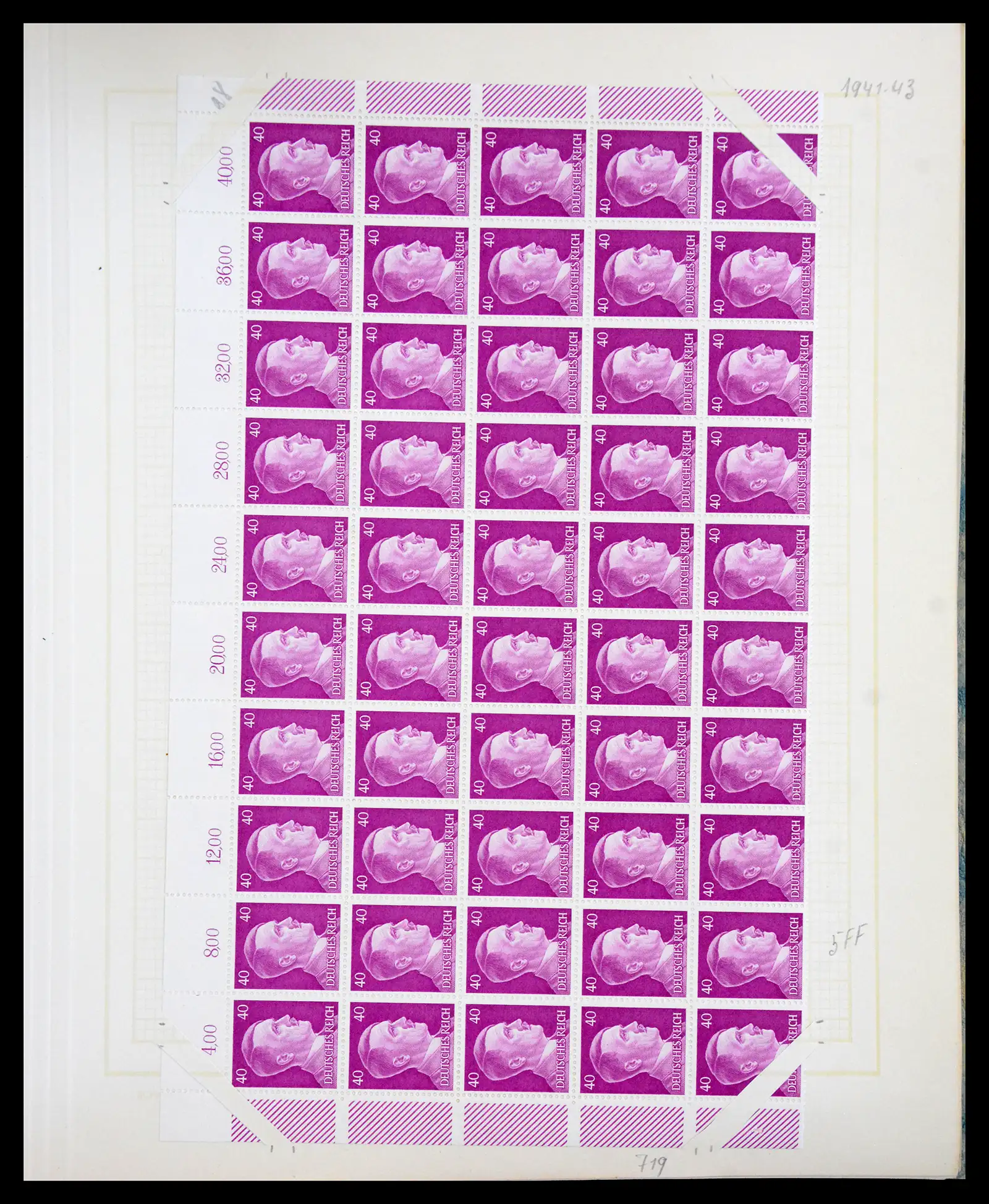 41271 0023 - Postzegelverzameling 41271 Duitsland vellen/veldelen 1922-1943.