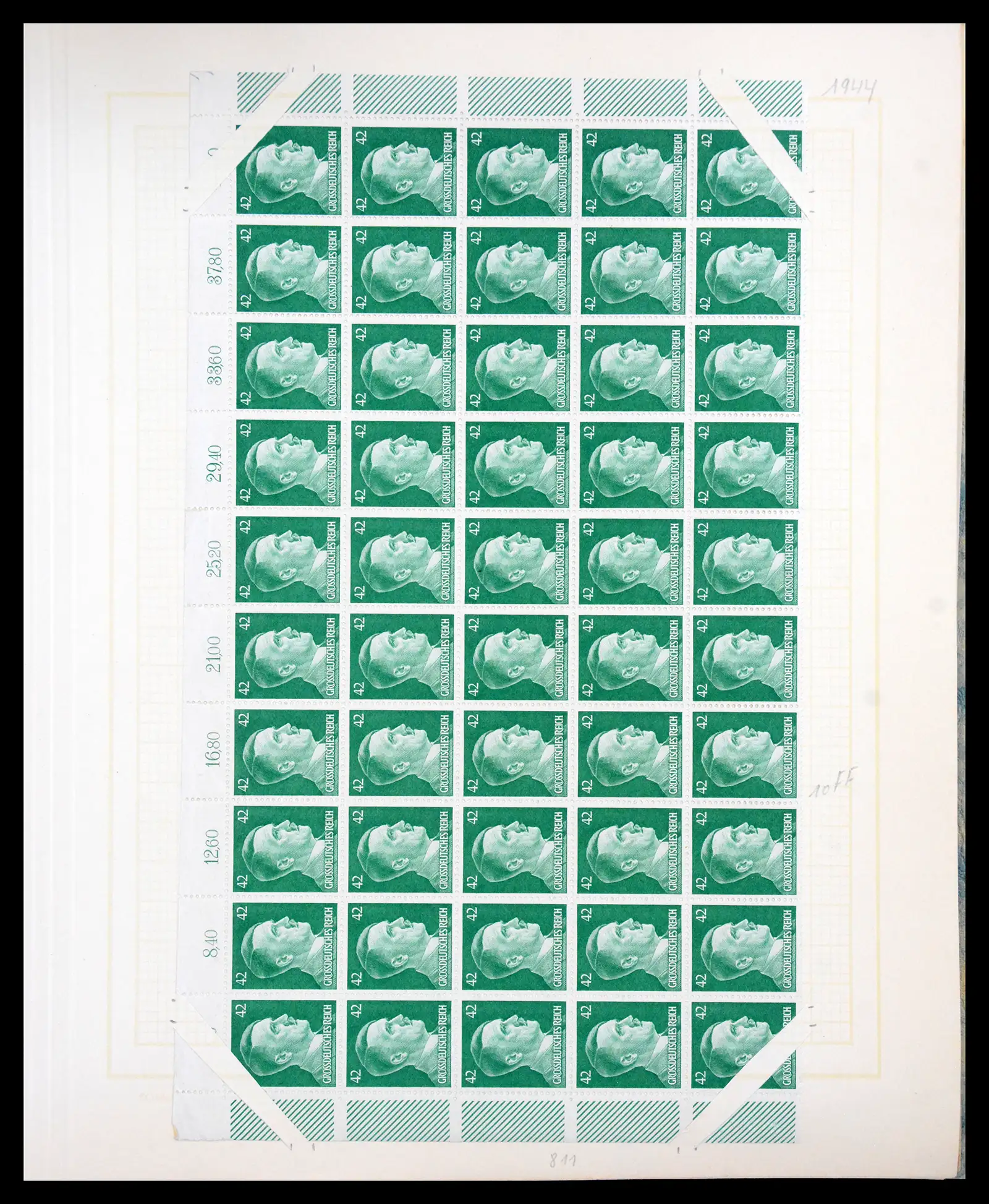 41271 0025 - Postzegelverzameling 41271 Duitsland vellen/veldelen 1922-1943.