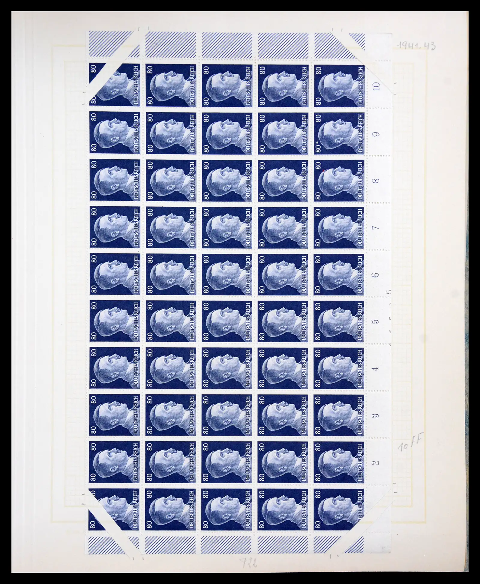 41271 0026 - Postzegelverzameling 41271 Duitsland vellen/veldelen 1922-1943.